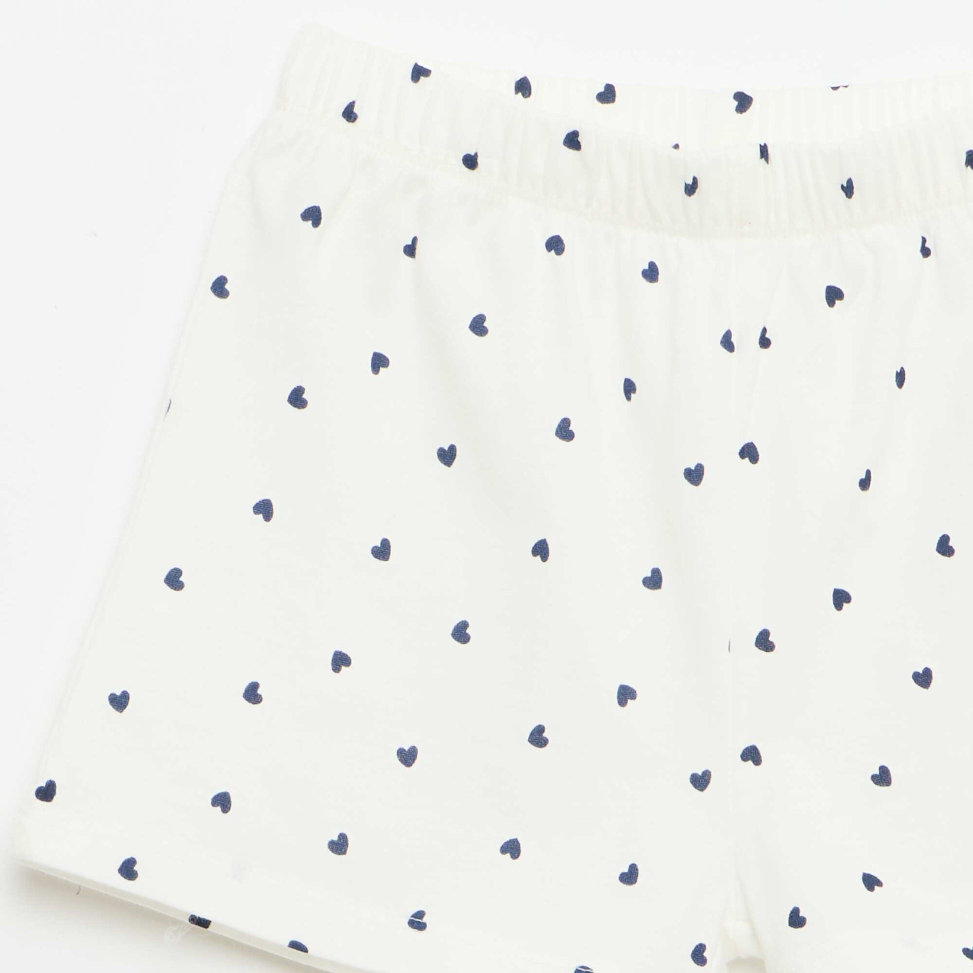 2 ნაწილიანი მოკლე პიჟამოს კომპლექტი: ზედა და შორტი ლურჯი