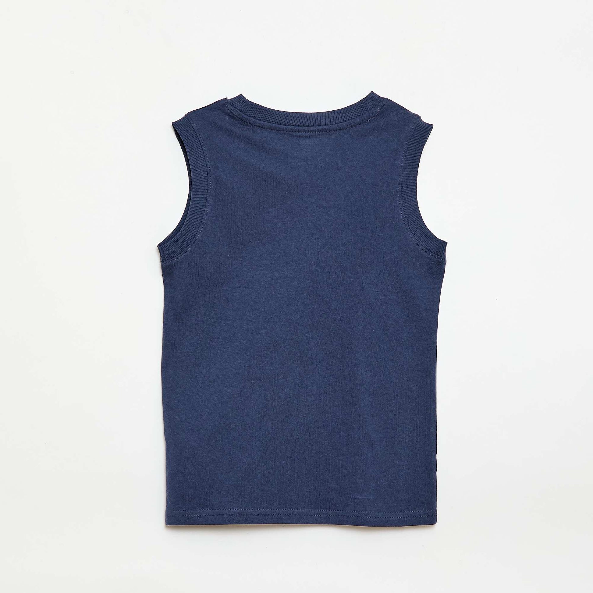 2-ნაწილიანი ზედა და შორტი პიჟამის კომპლექტი ლურჯი