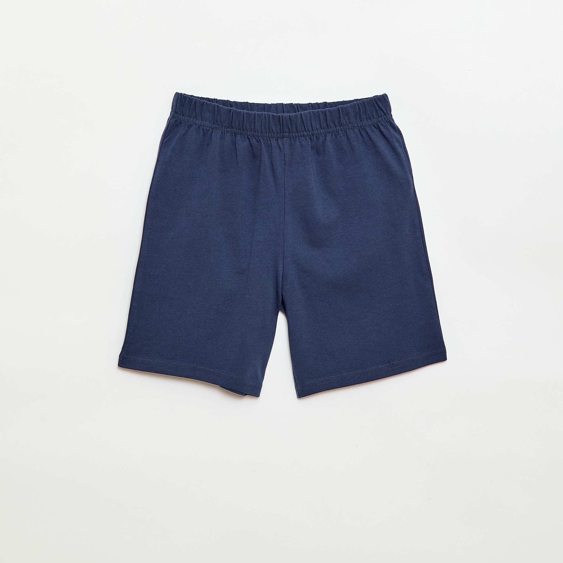 2-ნაწილიანი ზედა და შორტი პიჟამის კომპლექტი ლურჯი