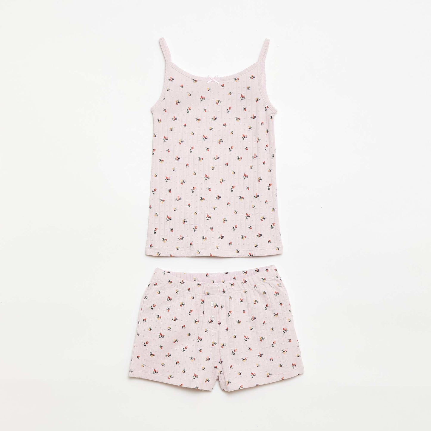 Patterned Tank Top & Shorts Pajama Set - 2 Pieces PURPLE