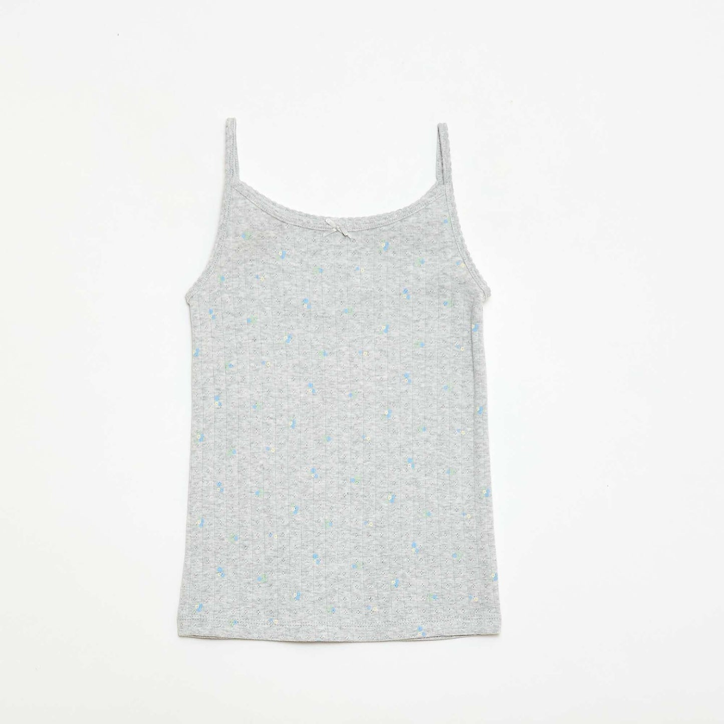 Patterned Tank Top & Shorts Pajama Set - 2 Pieces GREY