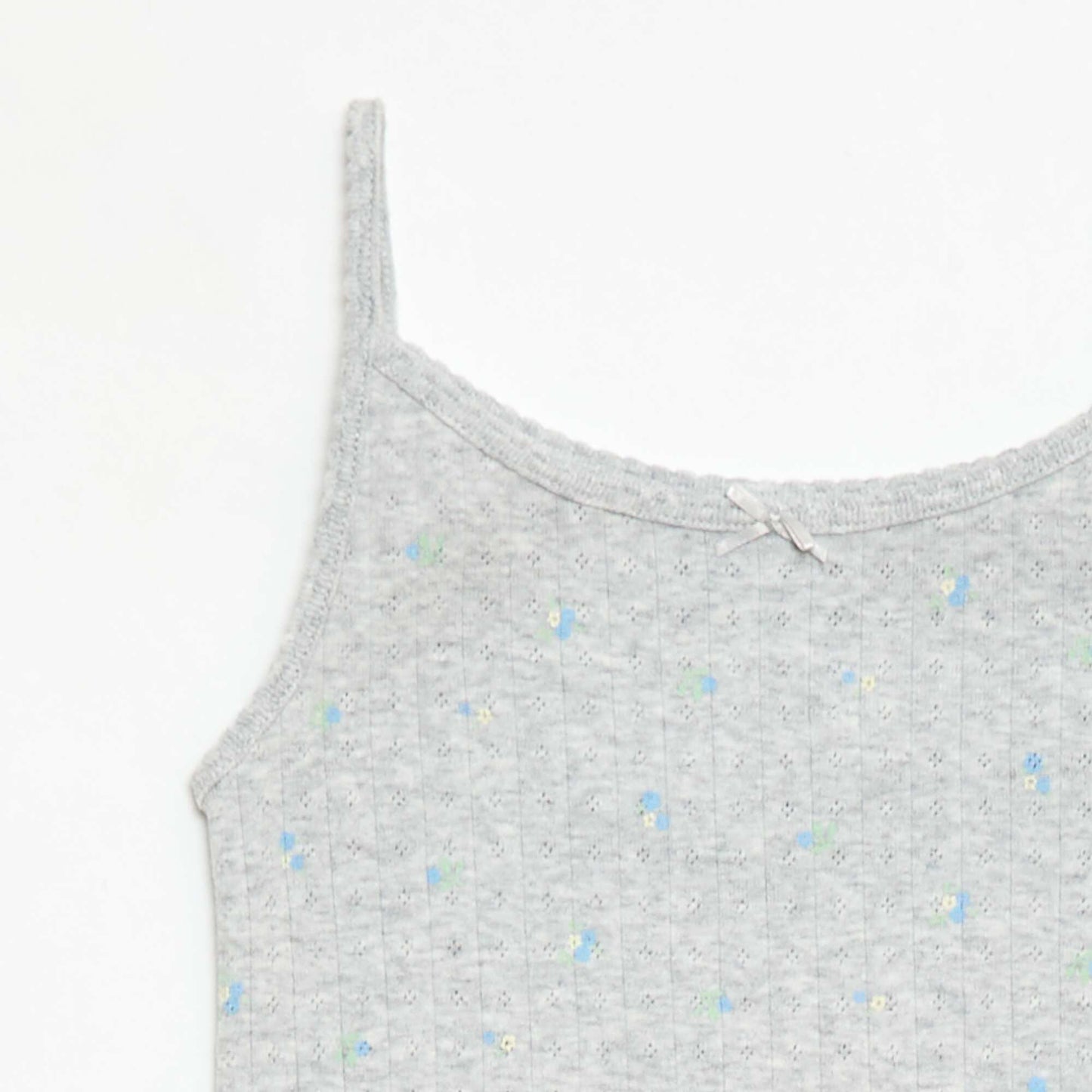 Patterned Tank Top & Shorts Pajama Set - 2 Pieces GREY