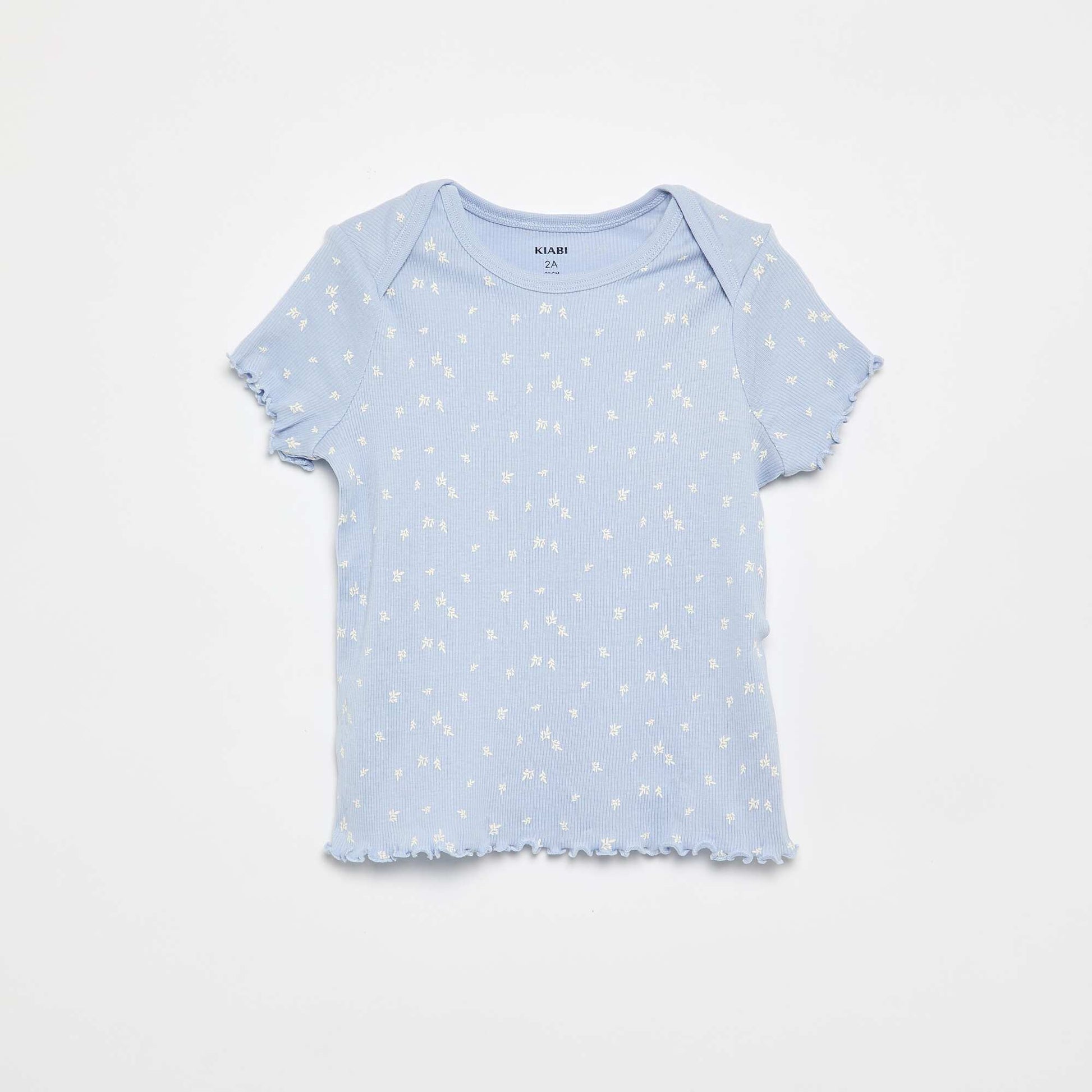 Short Pajama Set - T-shirt + Shorts - 2 Piece BLUE