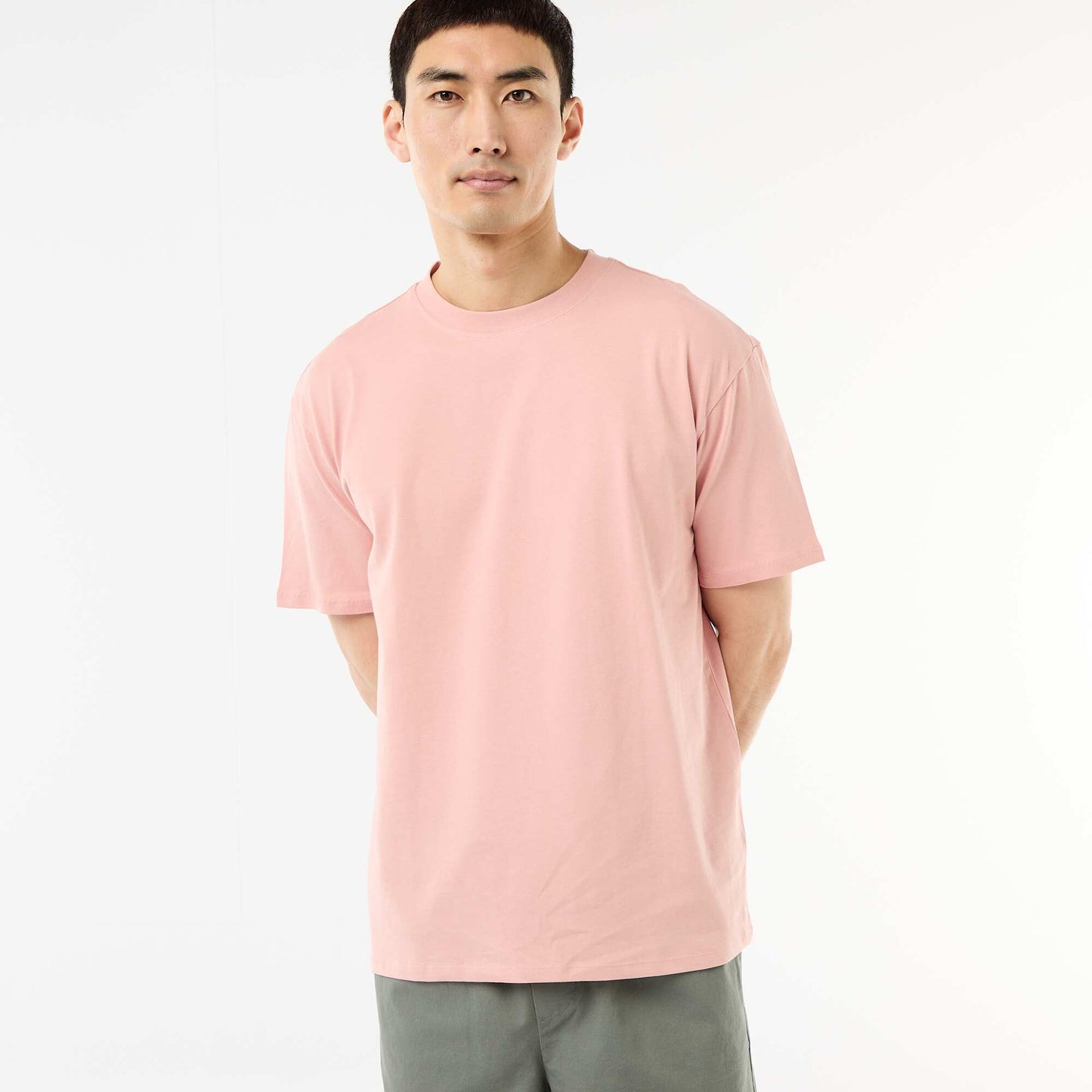 Comfort Fit / Oversized Plain T-shirt PINK