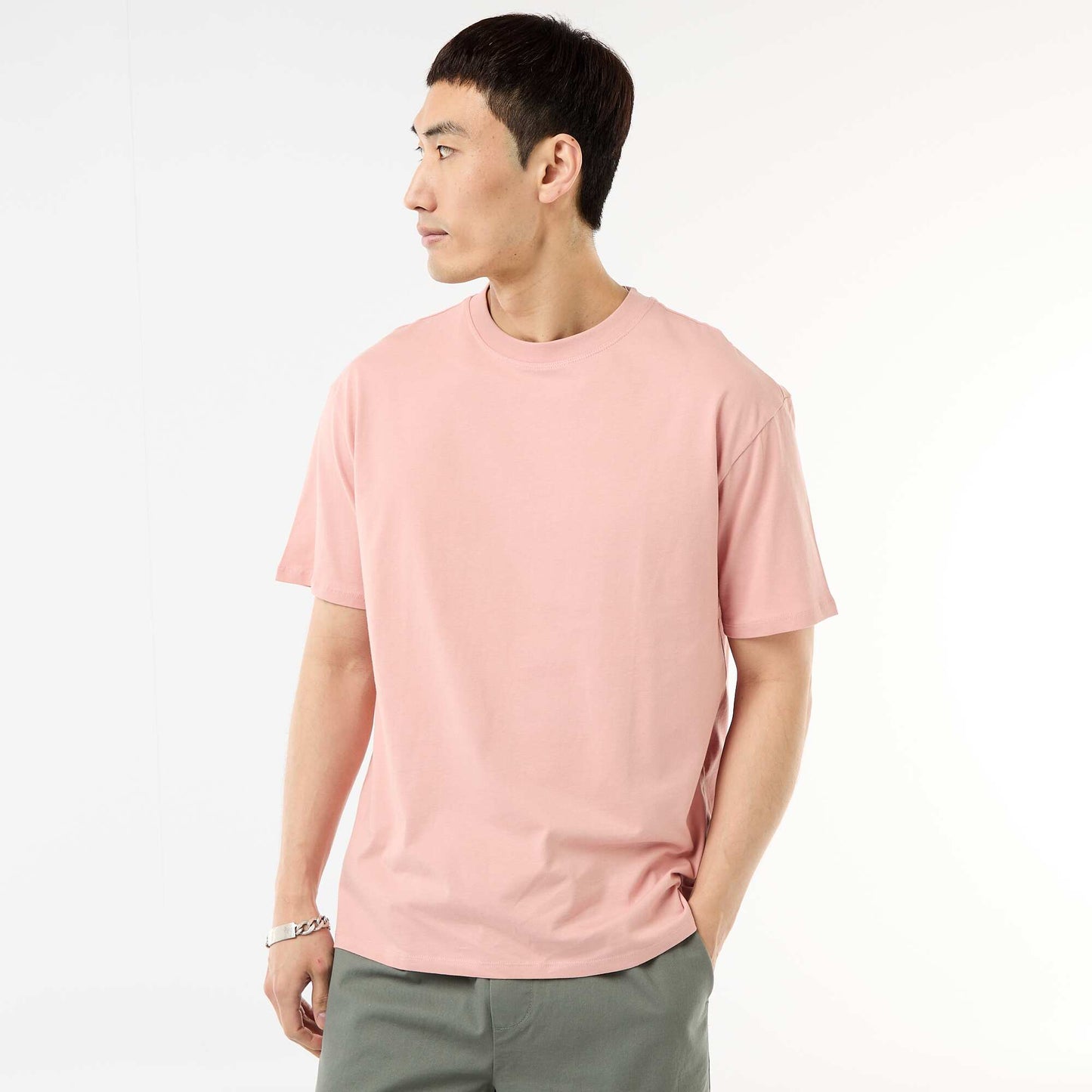Comfort Fit / Oversized Plain T-shirt PINK