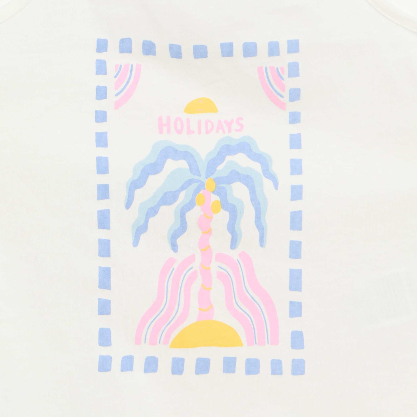 Set of 2 Tank Tops  1 Printed WHITE