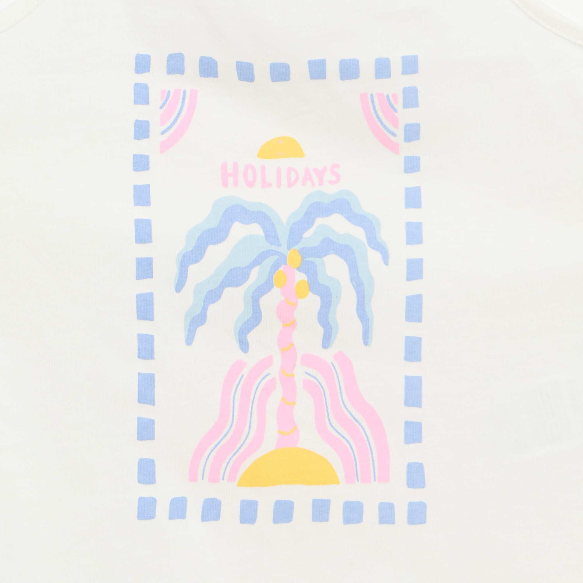 Set of 2 Tank Tops  1 Printed WHITE