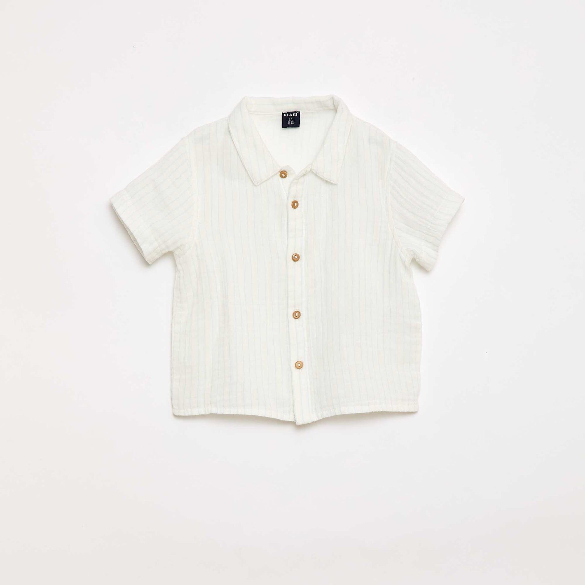 ორნაწილიანი პერანგი და შორტი ნაკრები თეთრი