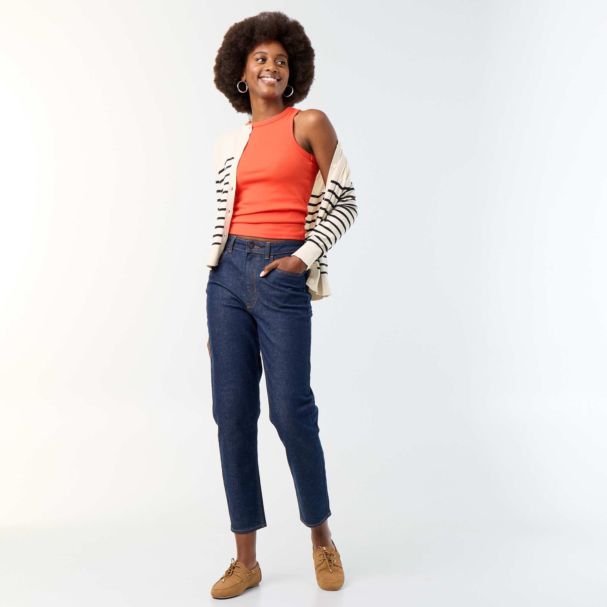 Sleeveless Tank Top with American Armholes RED