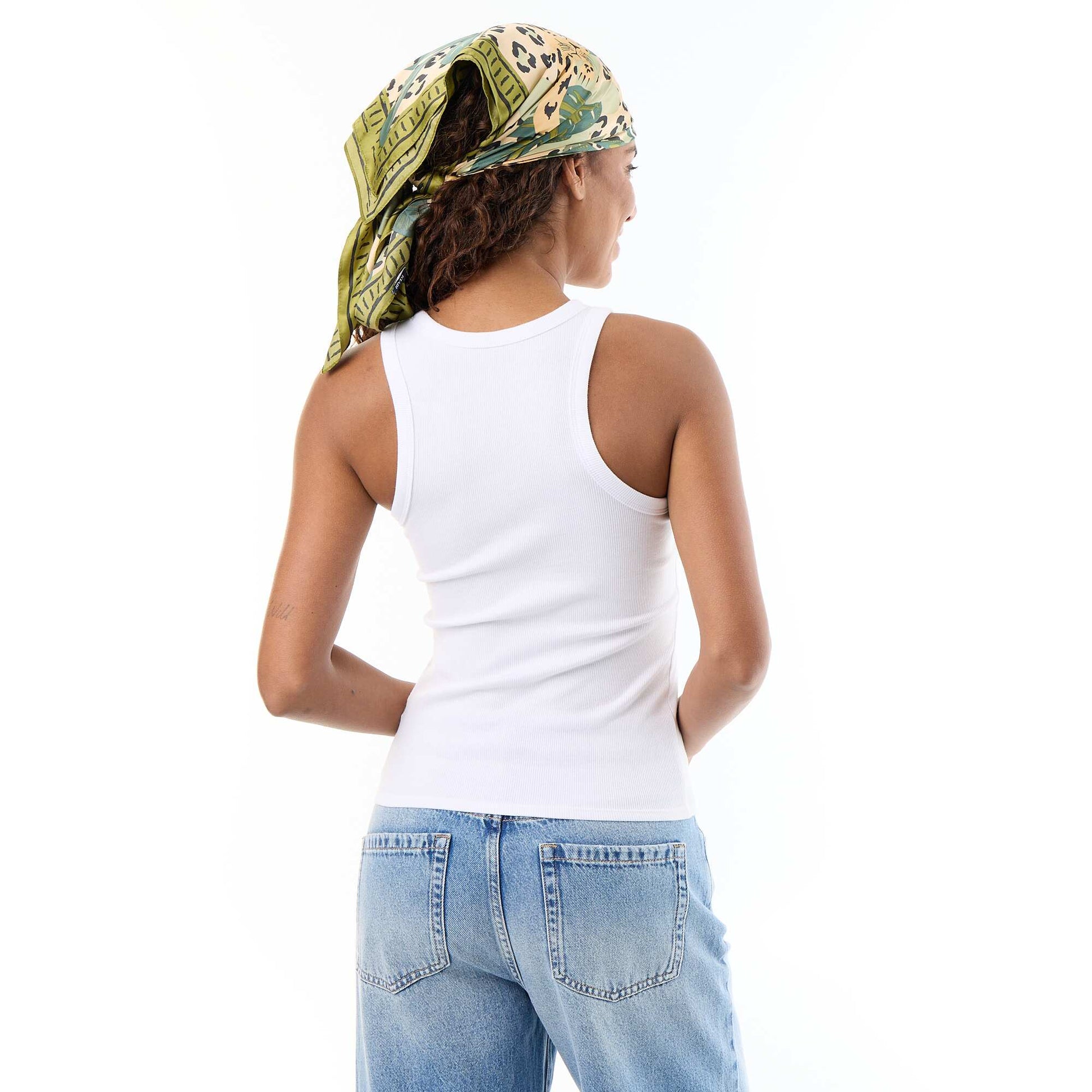 Sleeveless Tank Top with American Armholes WHITE
