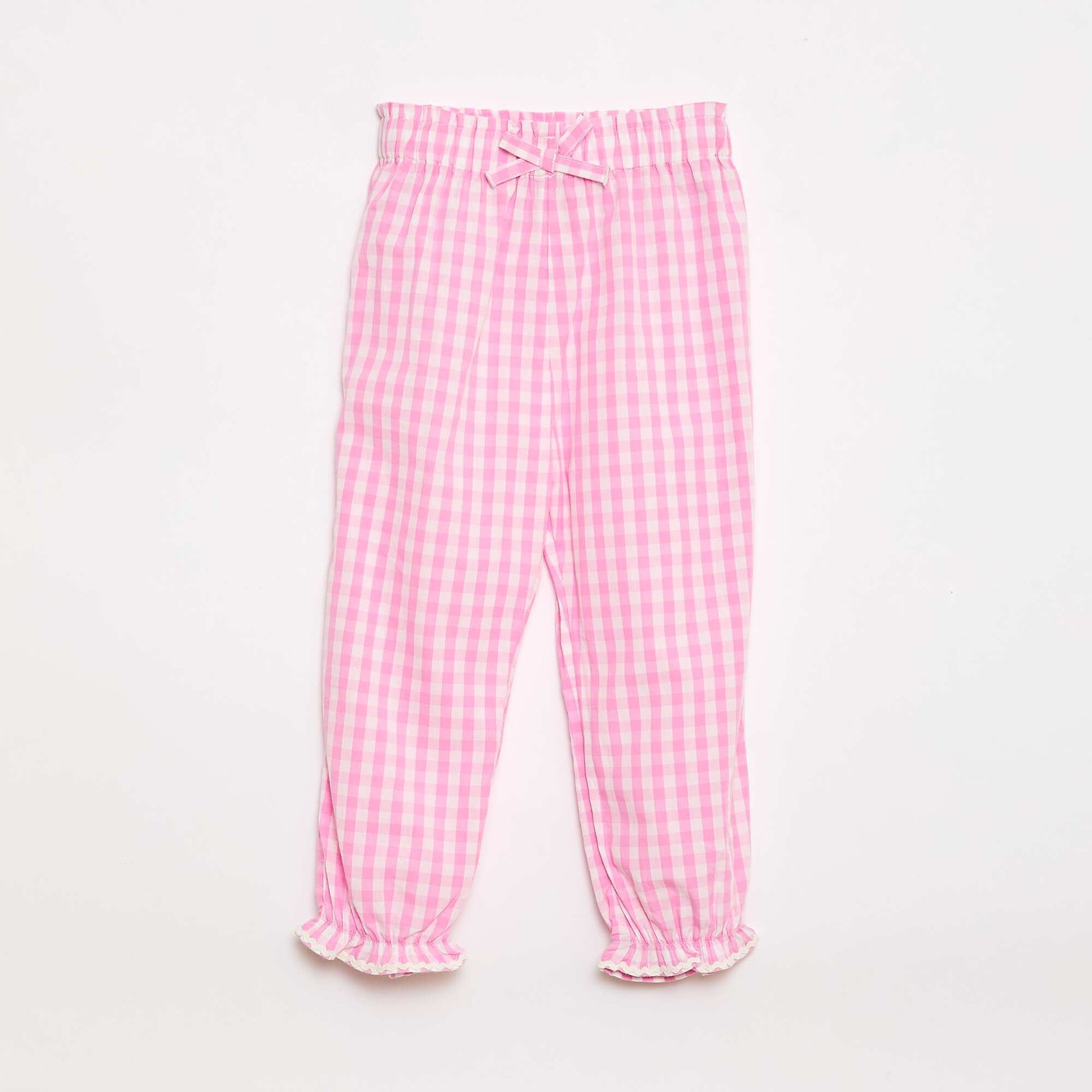 ვარდისფერი ბამბის ბამბის ვარდისფერი პოპლინის შარვალი