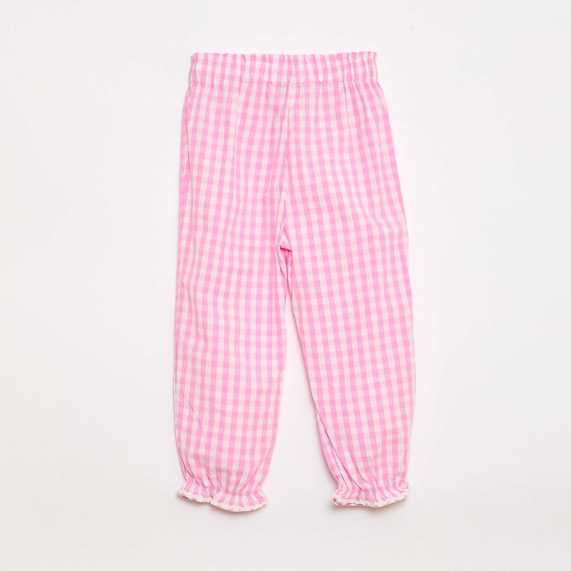 ვარდისფერი ბამბის ბამბის ვარდისფერი პოპლინის შარვალი