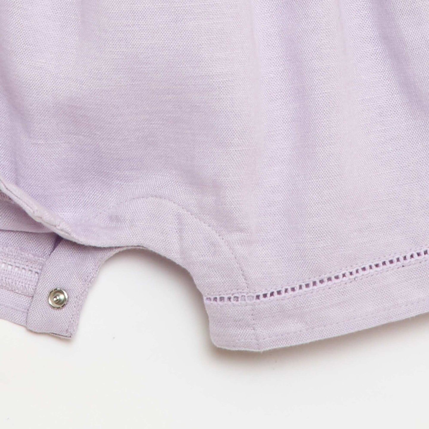 Ruffled Sleeve Short Romper PURPLE