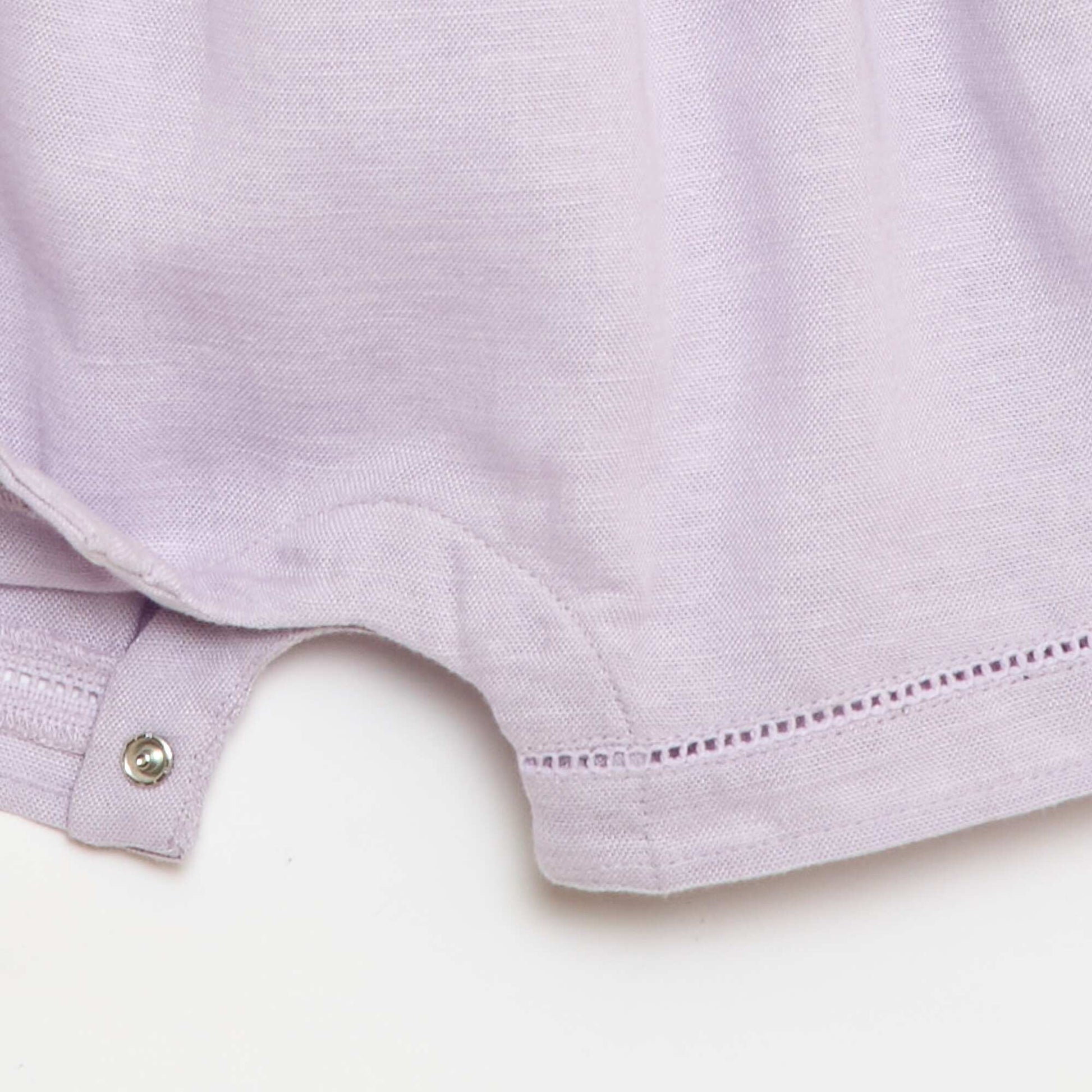 Ruffled Sleeve Short Romper PURPLE