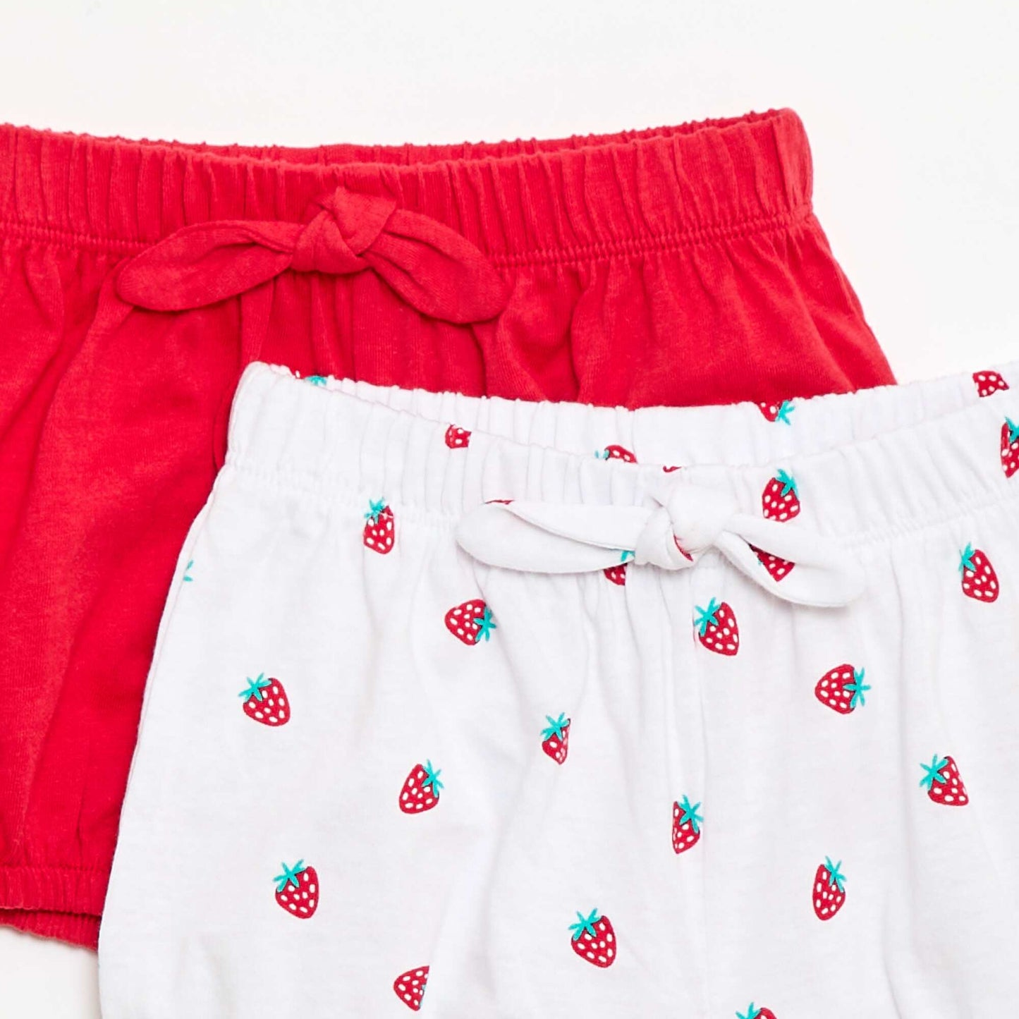 2-შეკვრა შორტი დეკორატიული ბაფთებით თეთრი