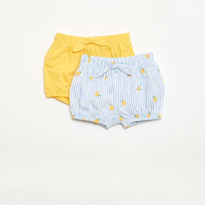 2-შეკვრა შორტი დეკორატიული ბაფთებით ლურჯი