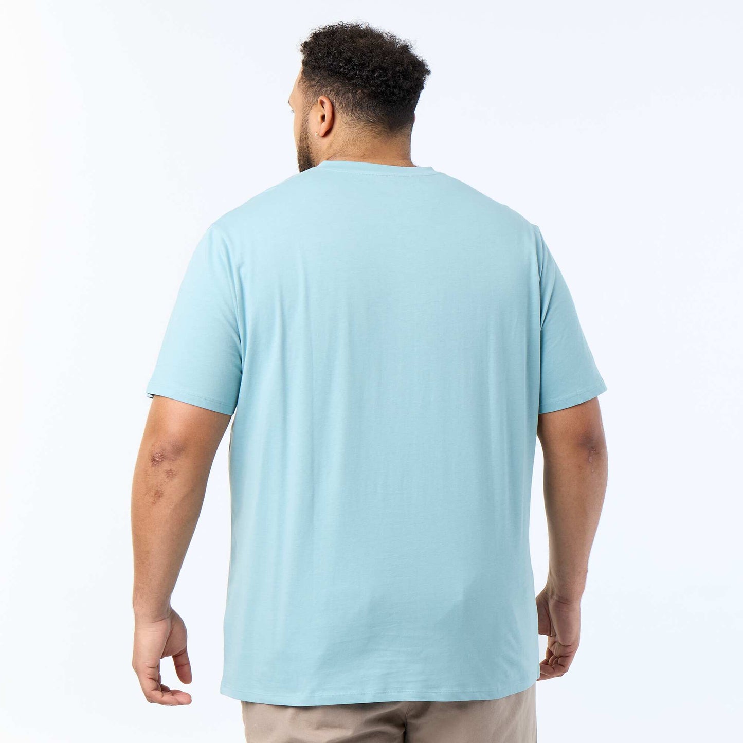 Short-Sleeve Jersey Knit T-Shirt BLUE