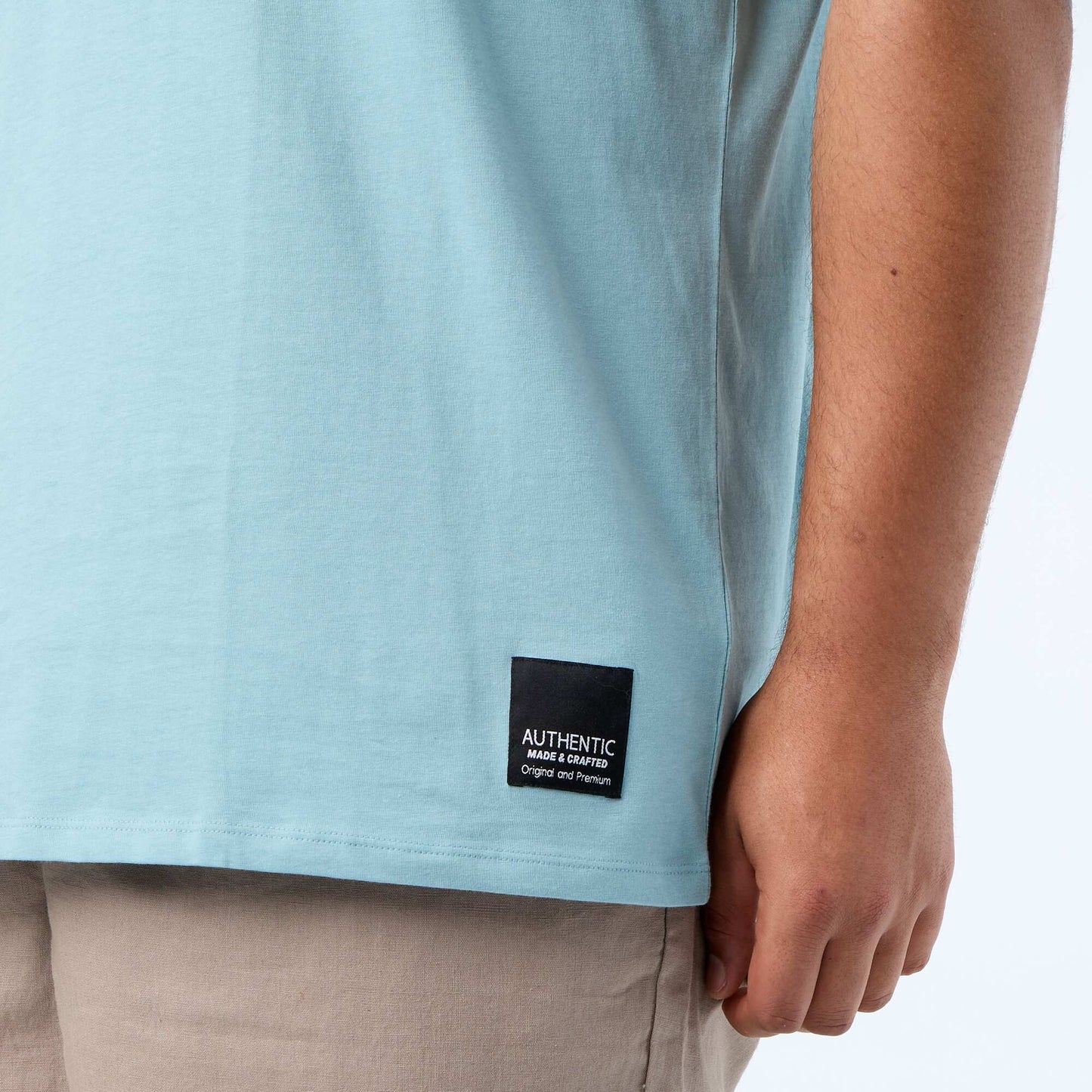 Short-Sleeve Jersey Knit T-Shirt BLUE