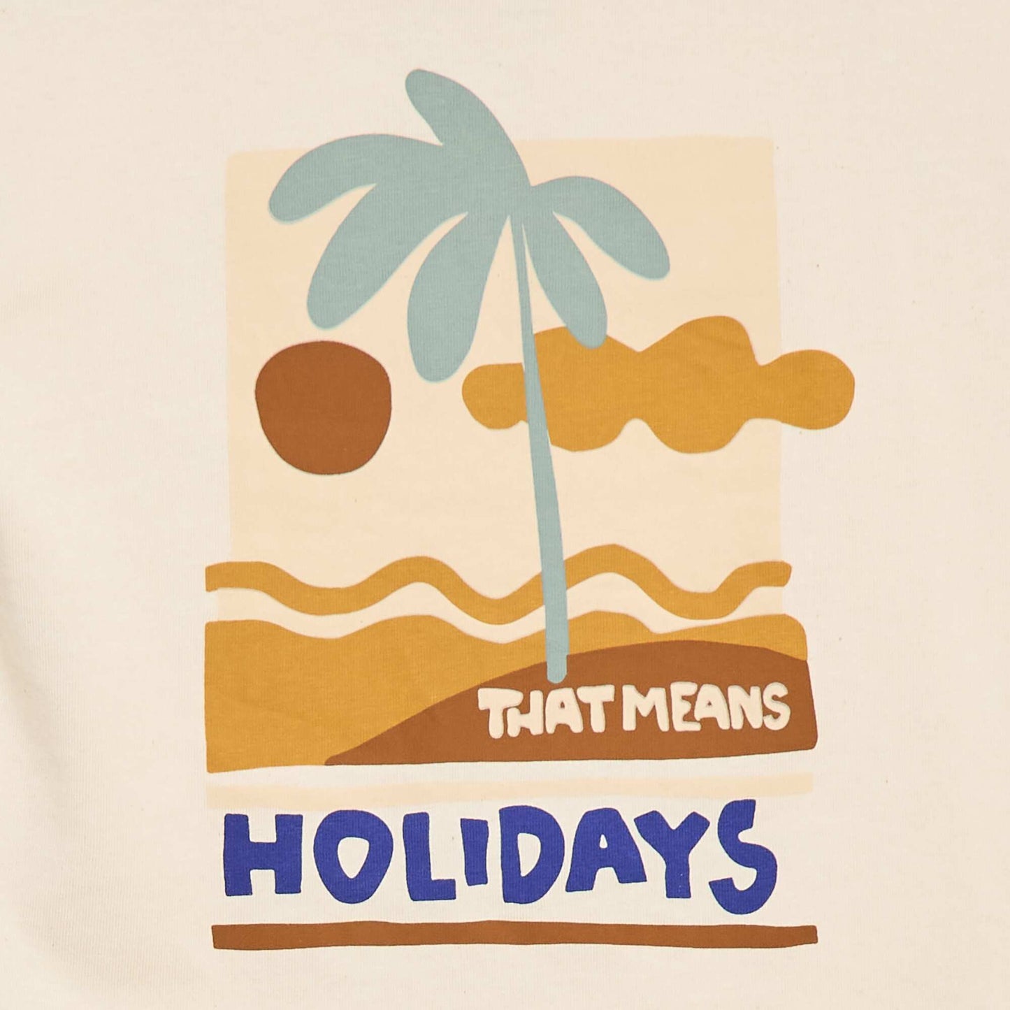 Tropical Print Short-Sleeve Cotton T-shirt WHITE
