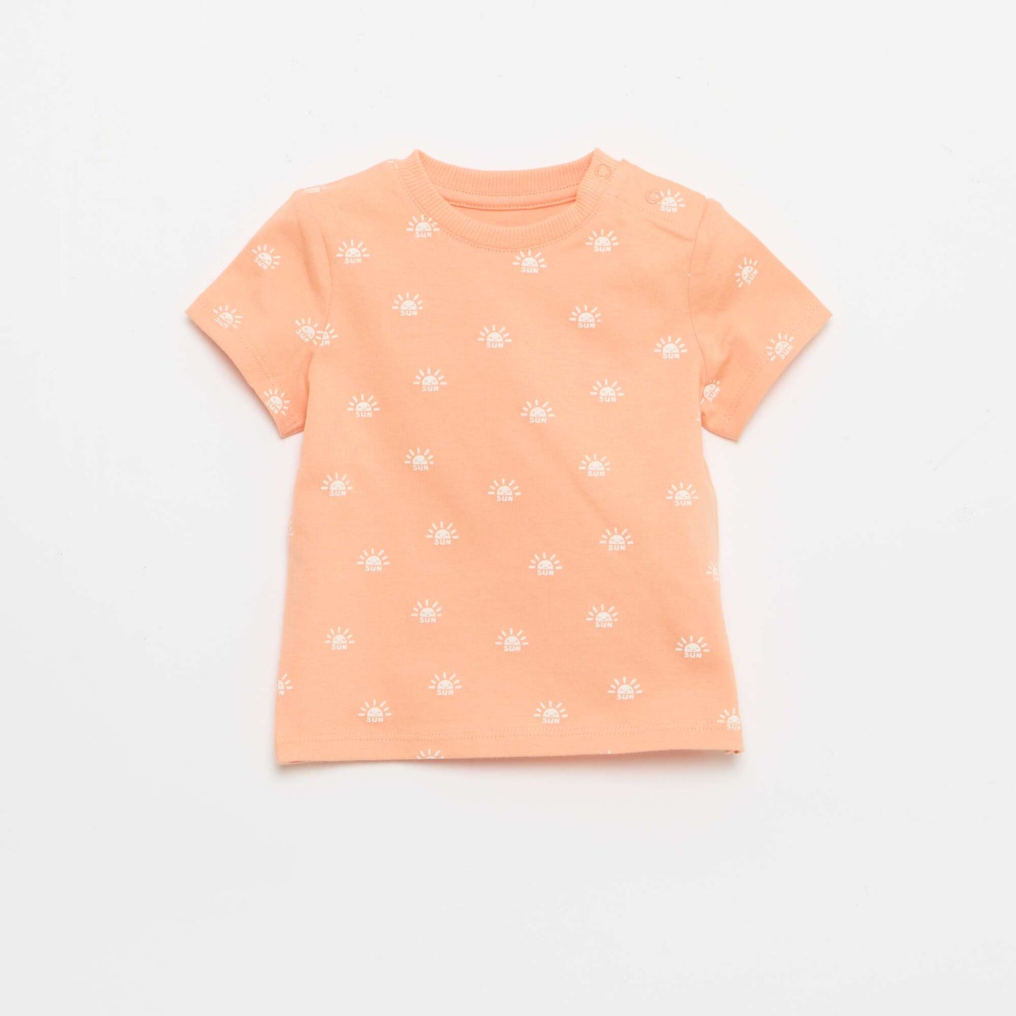 სადა ბამბის ჯერსის მაისური ნარინჯისფერი