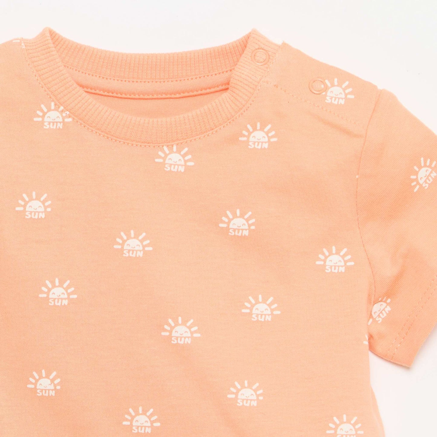 სადა ბამბის ჯერსის მაისური ნარინჯისფერი