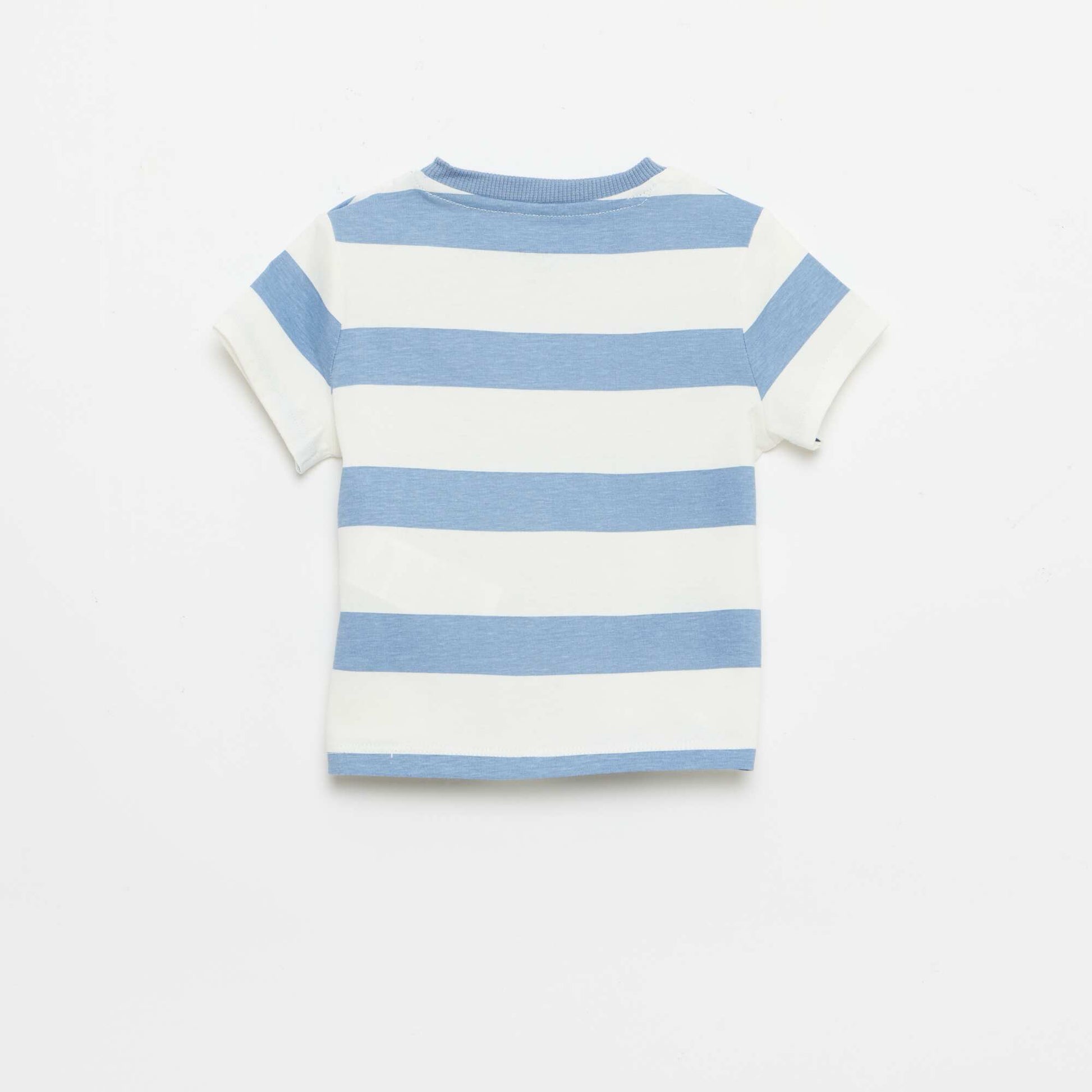 Plain Cotton Jersey T-shirt BLUE