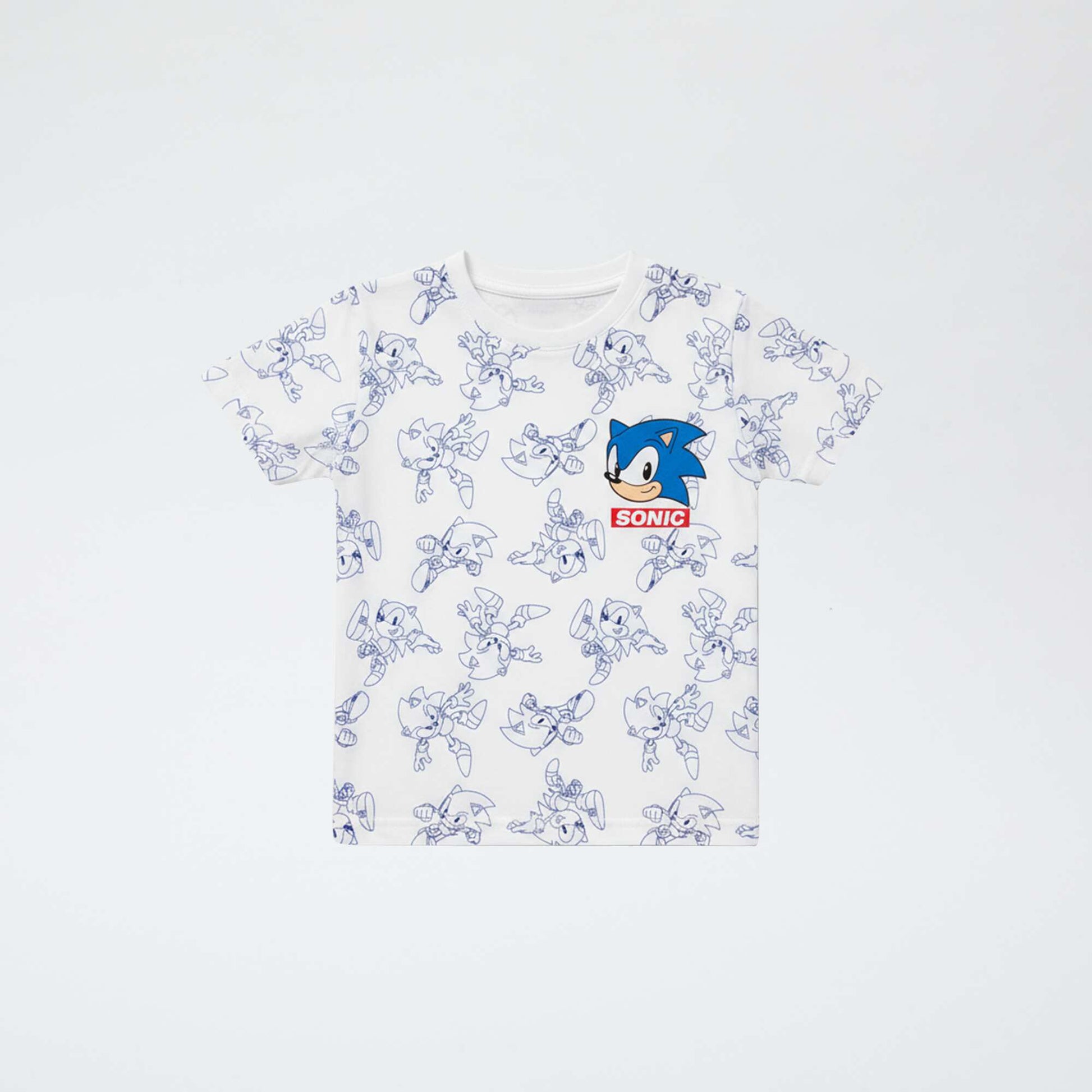 Sonic Cotton Pajama Set WHITE