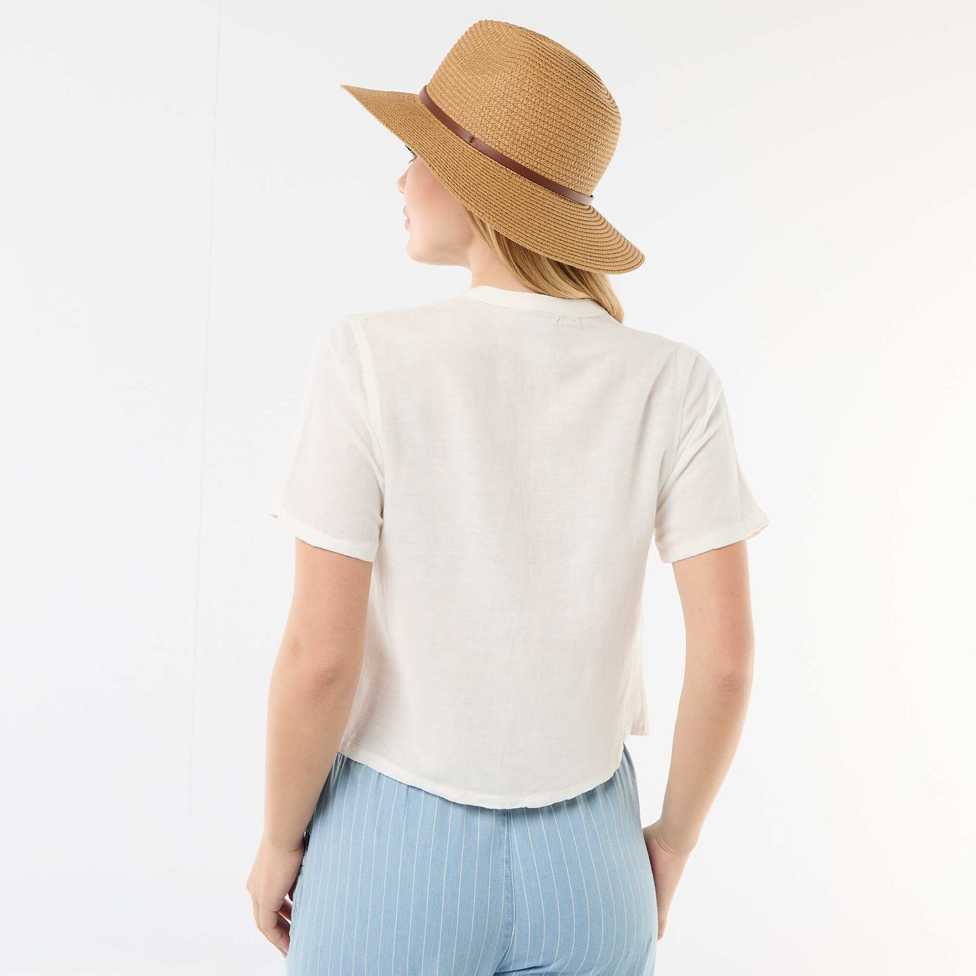 Knot-Detail Blouse WHITE