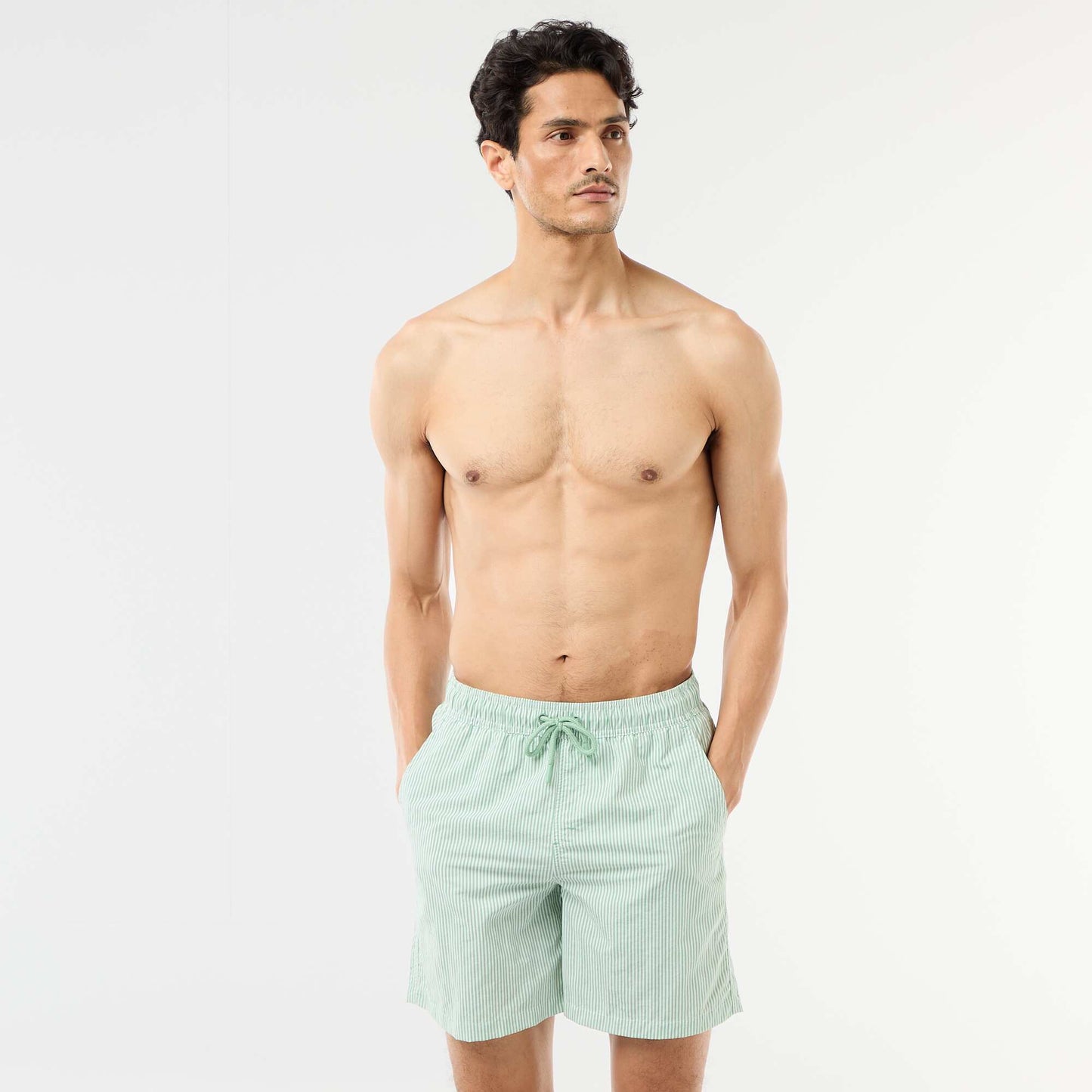 Striped Swim Shorts GREEN