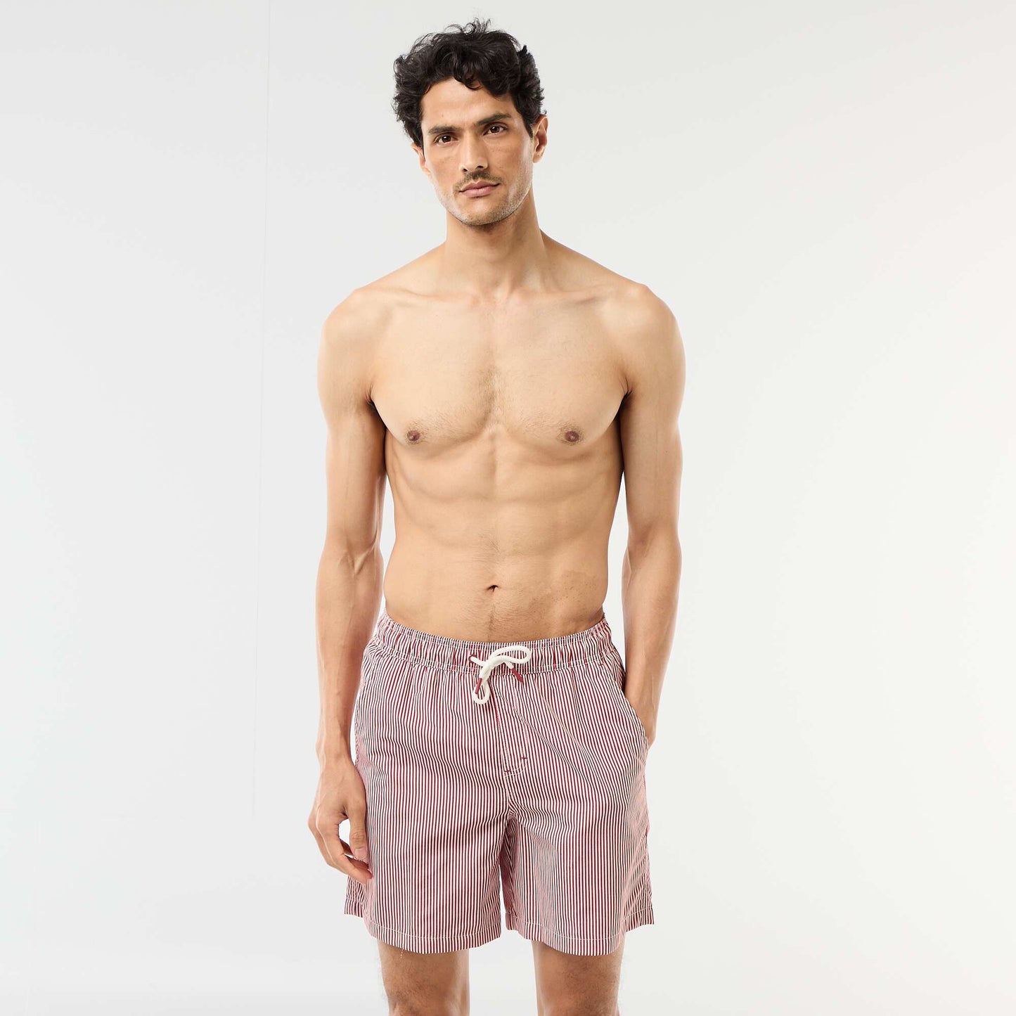 Striped Swim Shorts RED