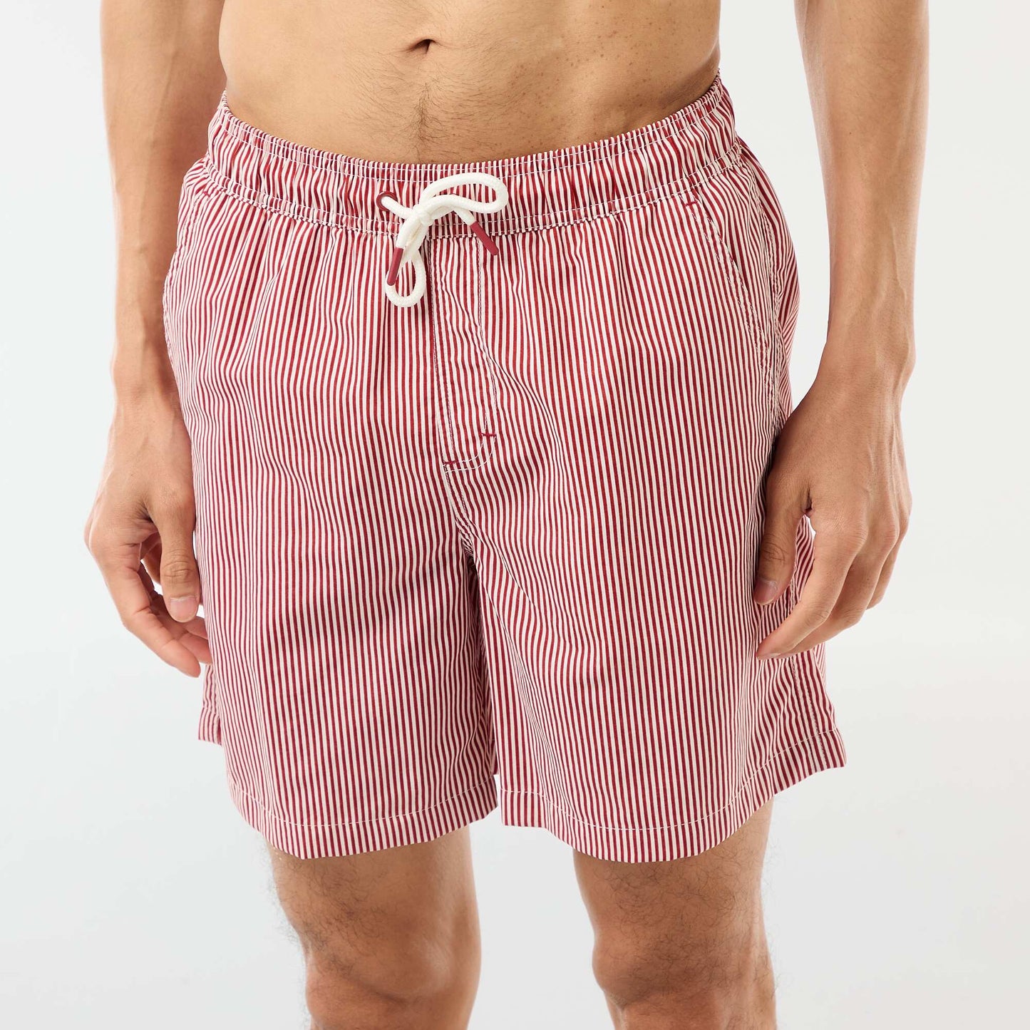 Striped Swim Shorts RED