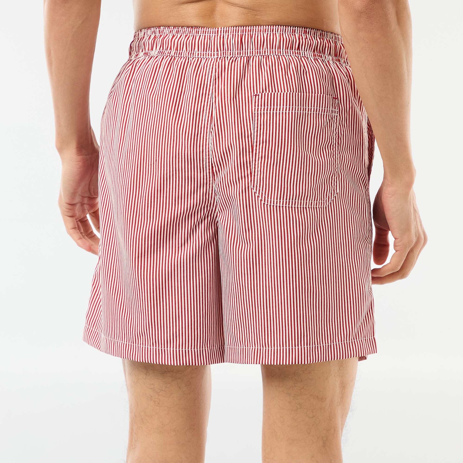 Striped Swim Shorts RED
