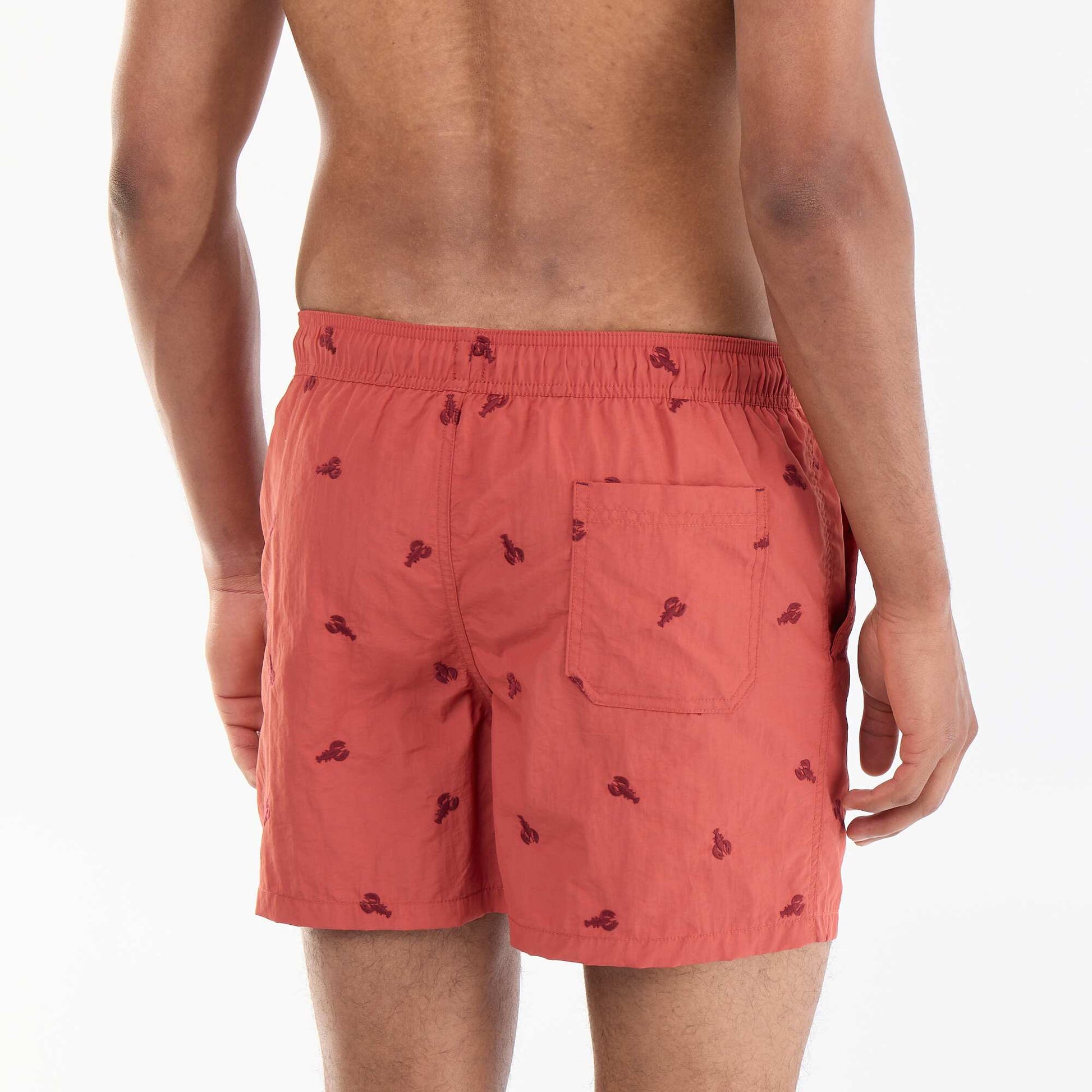 Patterned swim shorts RED