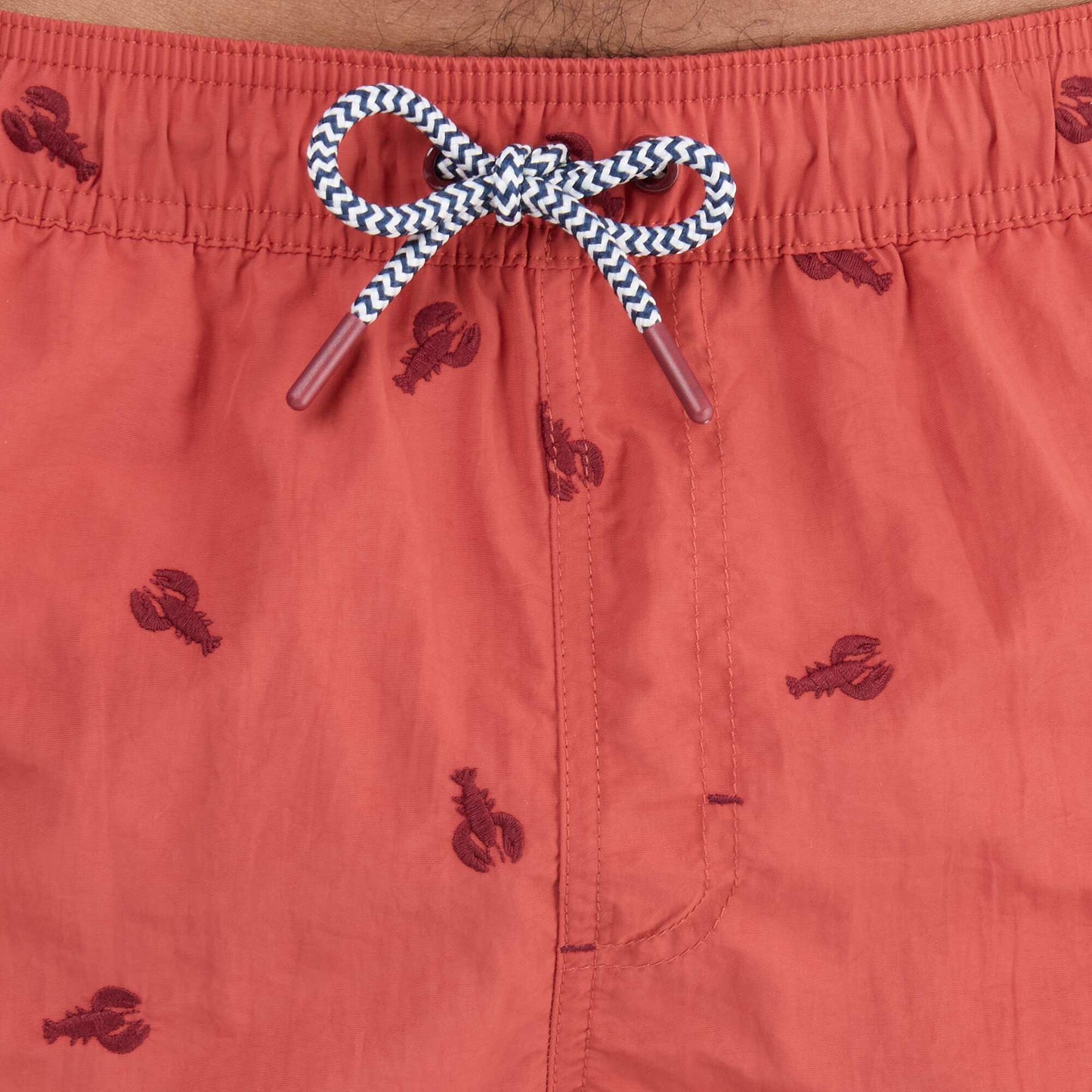 Patterned swim shorts RED
