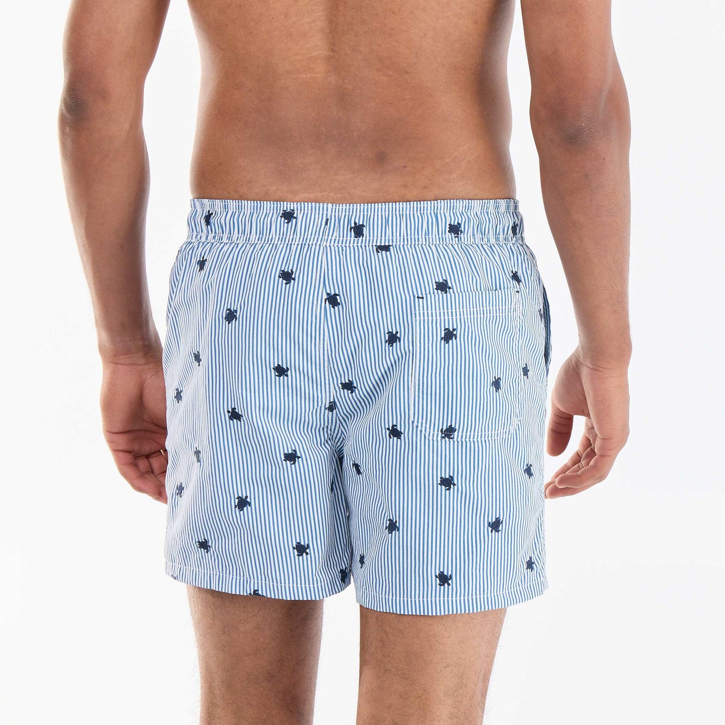 Patterned swim shorts BLUE