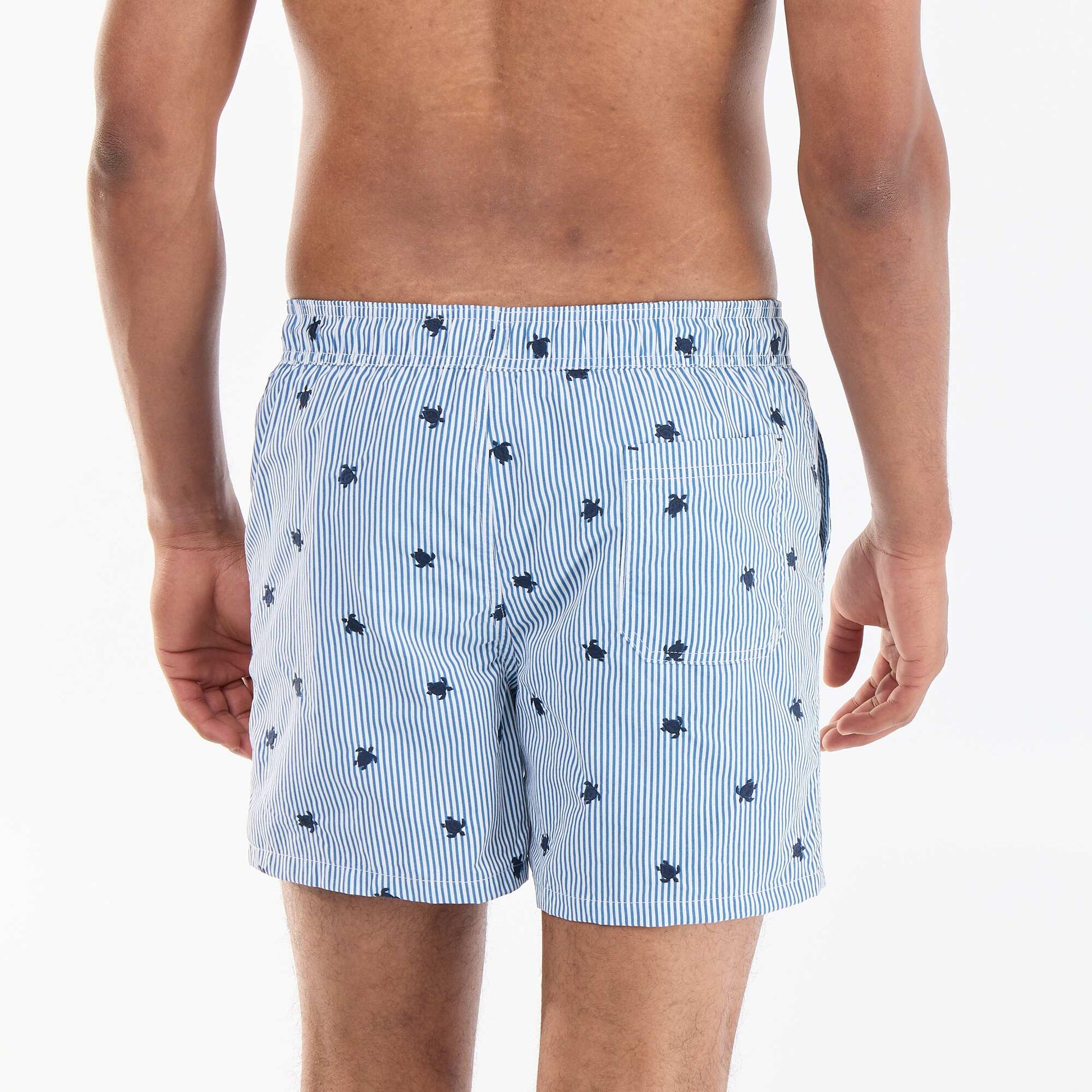 Patterned swim shorts BLUE