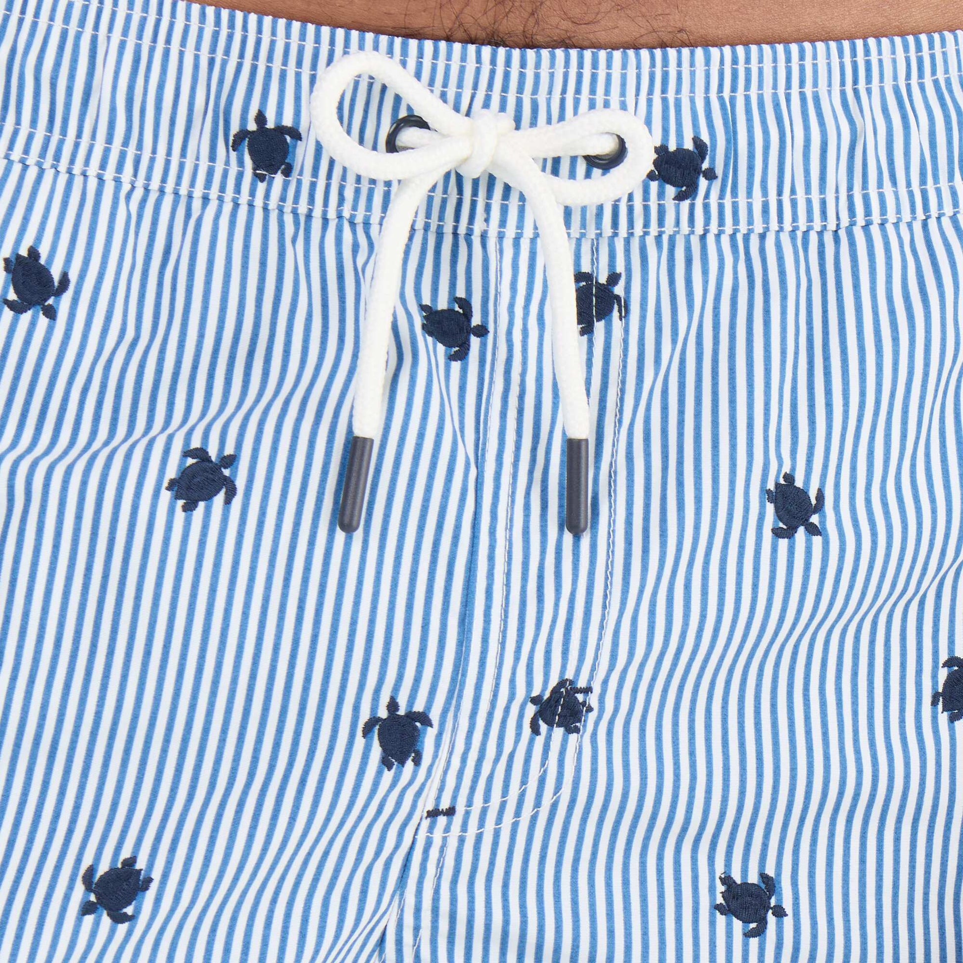 Patterned swim shorts BLUE