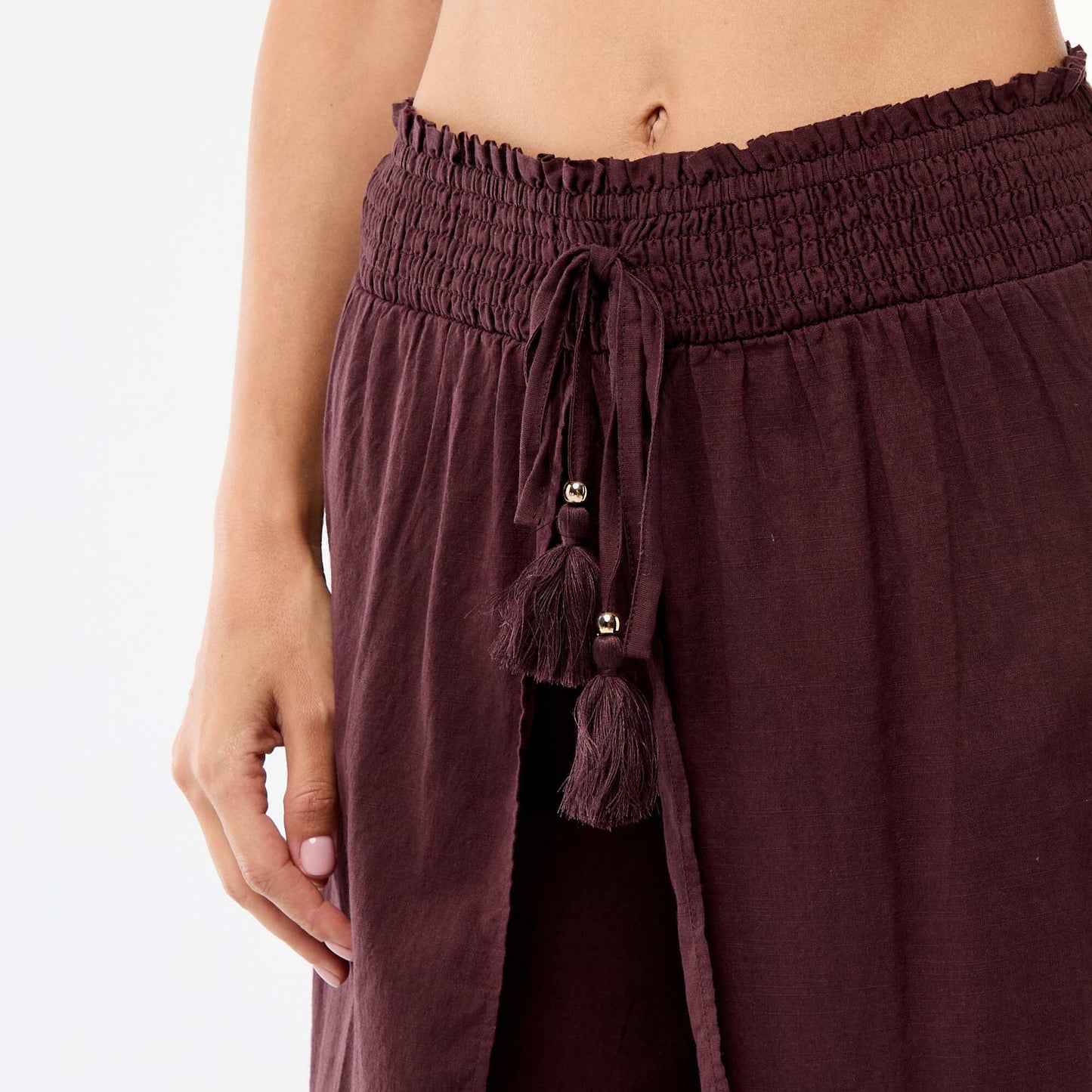 Printed Viscose Beach Pants PURPLE