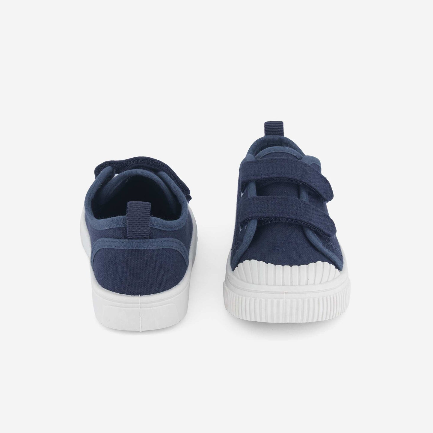 Canvas trainers with hook-and-loop straps BLUE