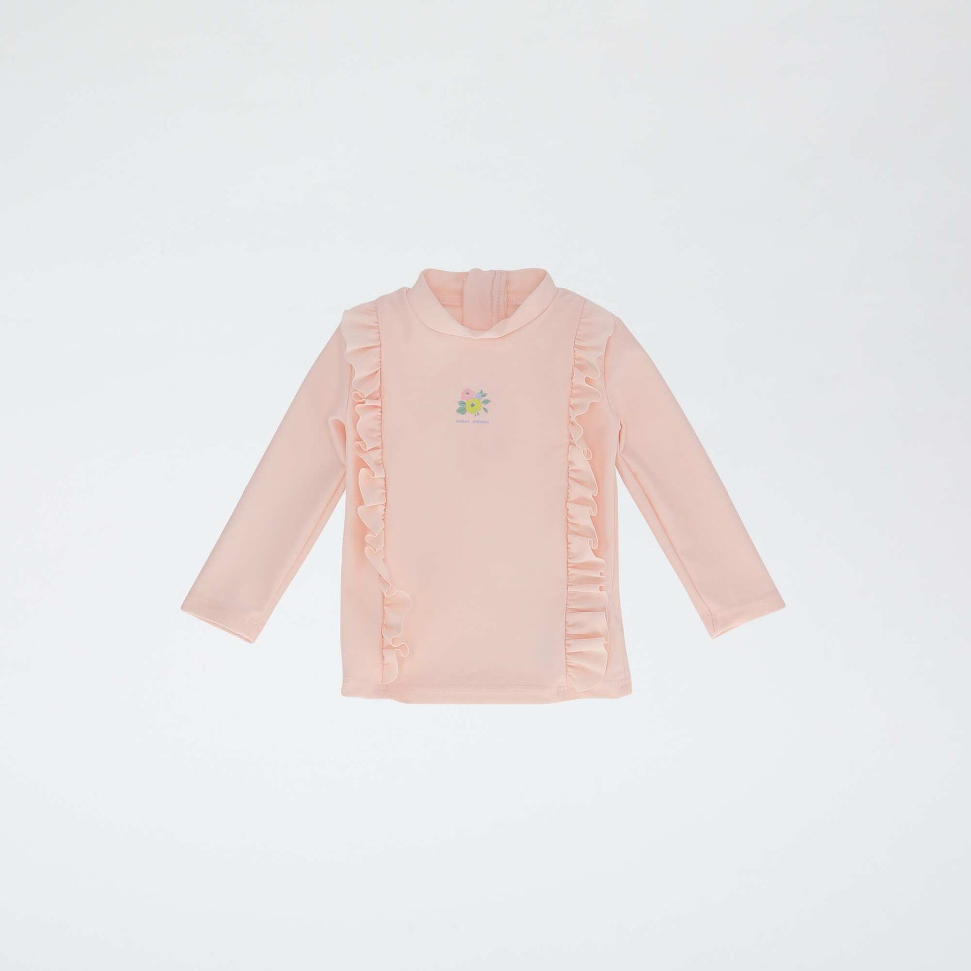 გრძელმკლავიანი საცურაო კოსტუმი მაისური ვარდისფერი