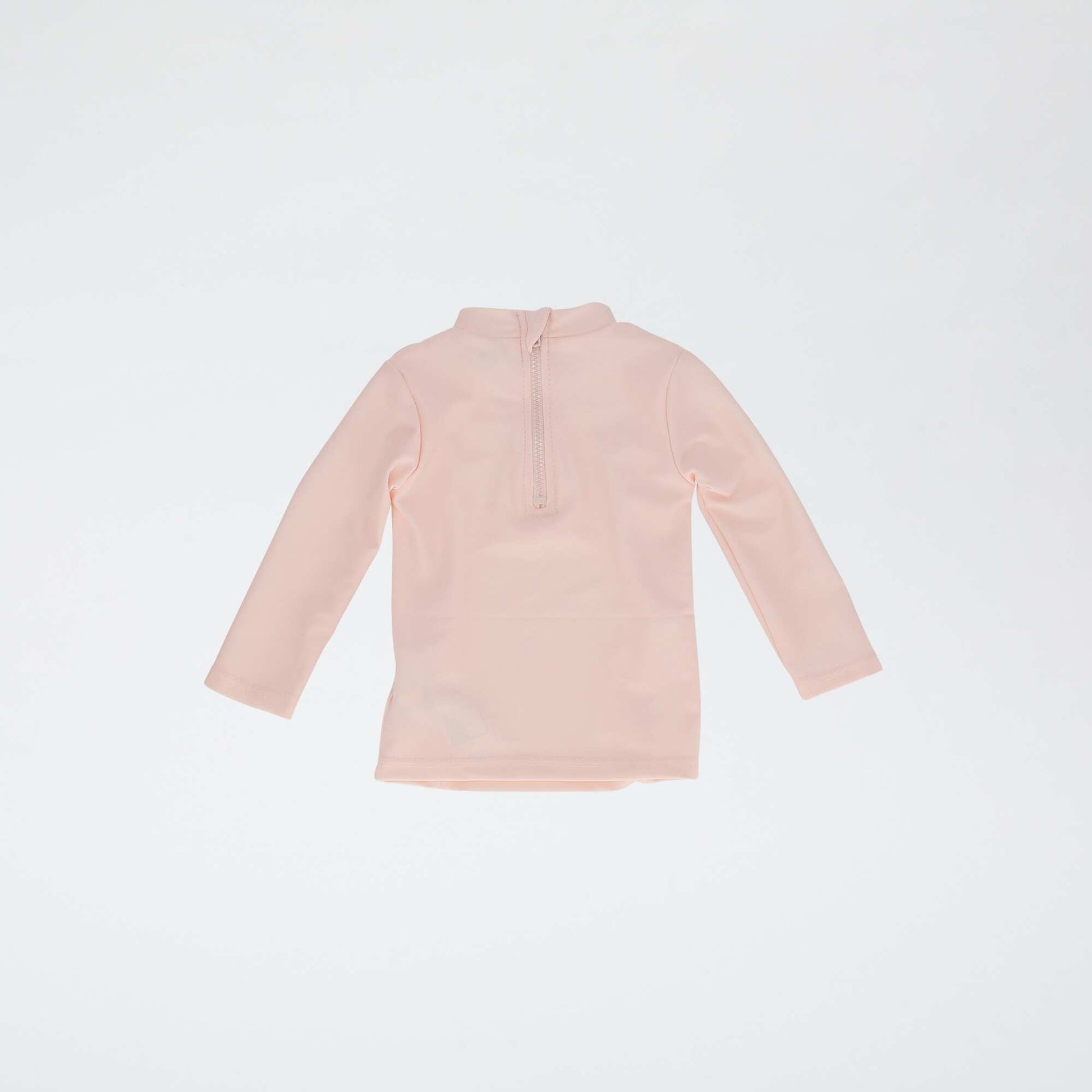 გრძელმკლავიანი საცურაო კოსტუმი მაისური ვარდისფერი