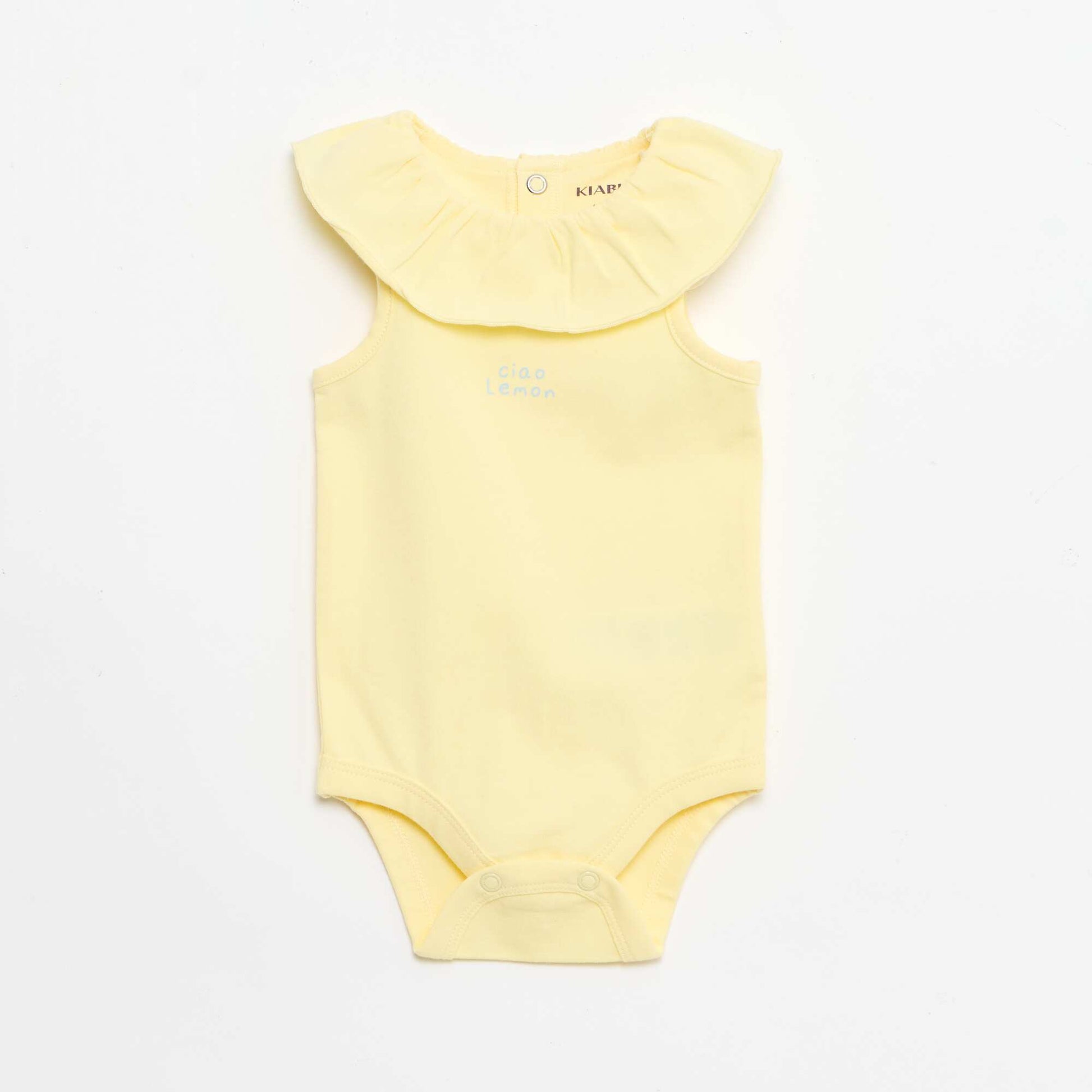 2-ნაწილიანი ბოდე + შორტების კომპლექტი ყვითელი