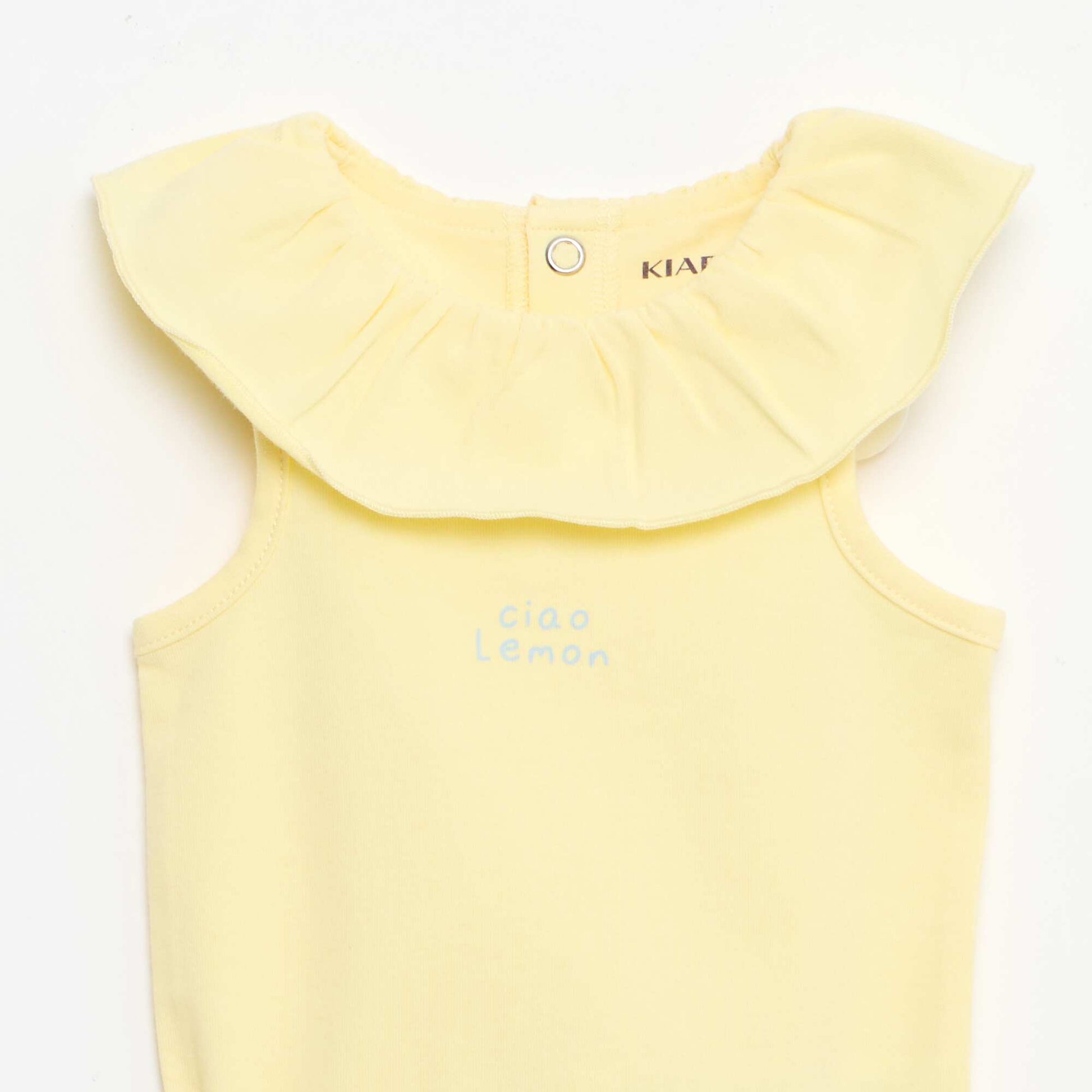 2-ნაწილიანი ბოდე + შორტების კომპლექტი ყვითელი