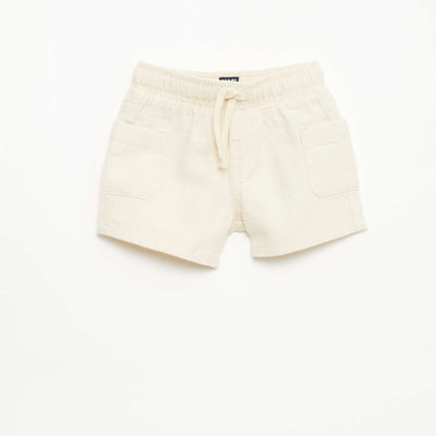 Linen Blend Bermuda Shorts WHITE