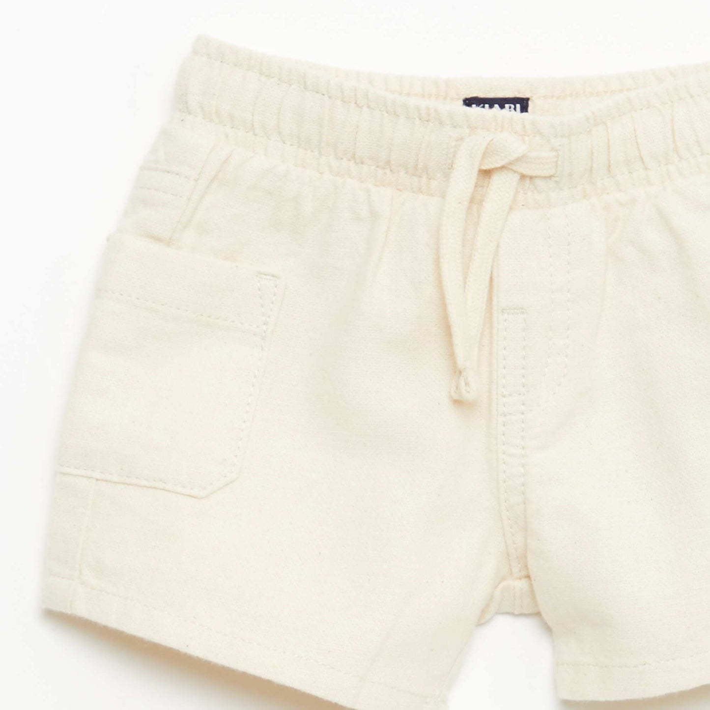 Linen Blend Bermuda Shorts WHITE