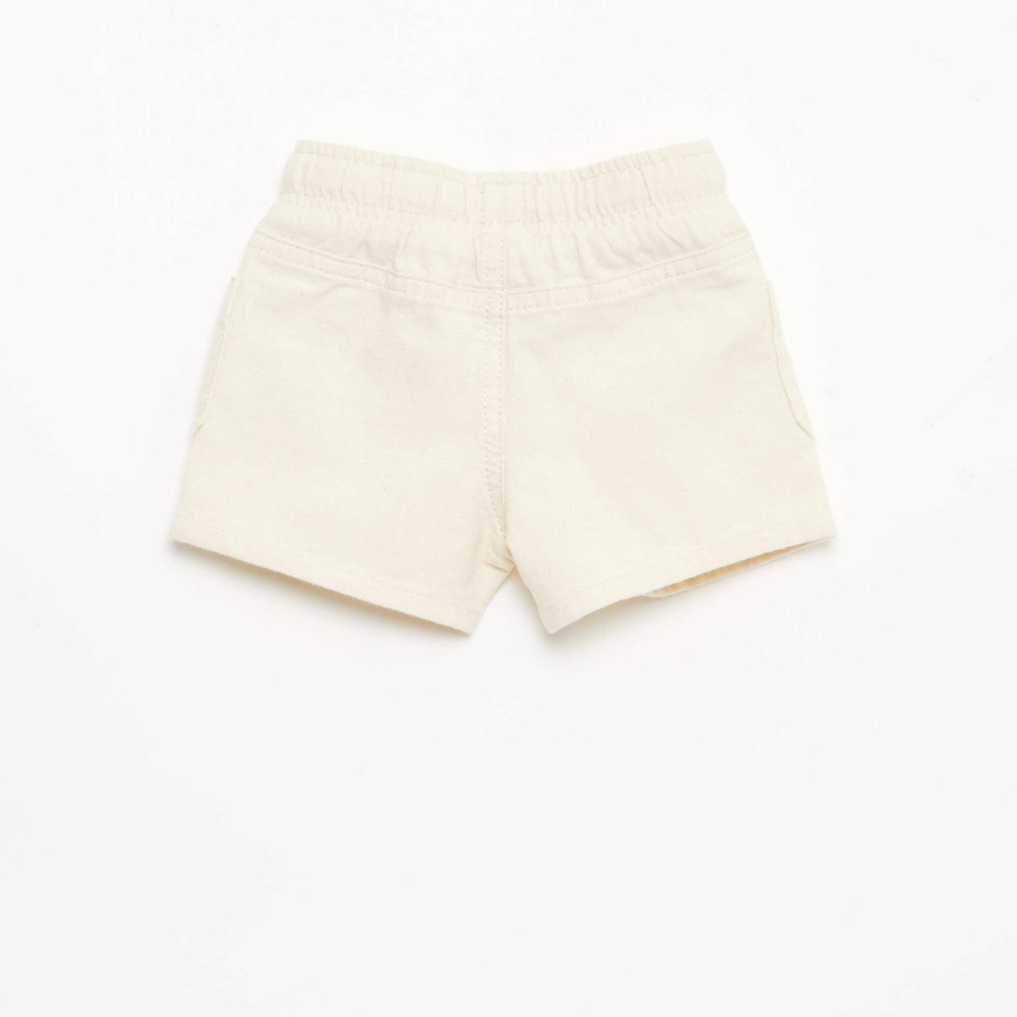 Linen Blend Bermuda Shorts WHITE