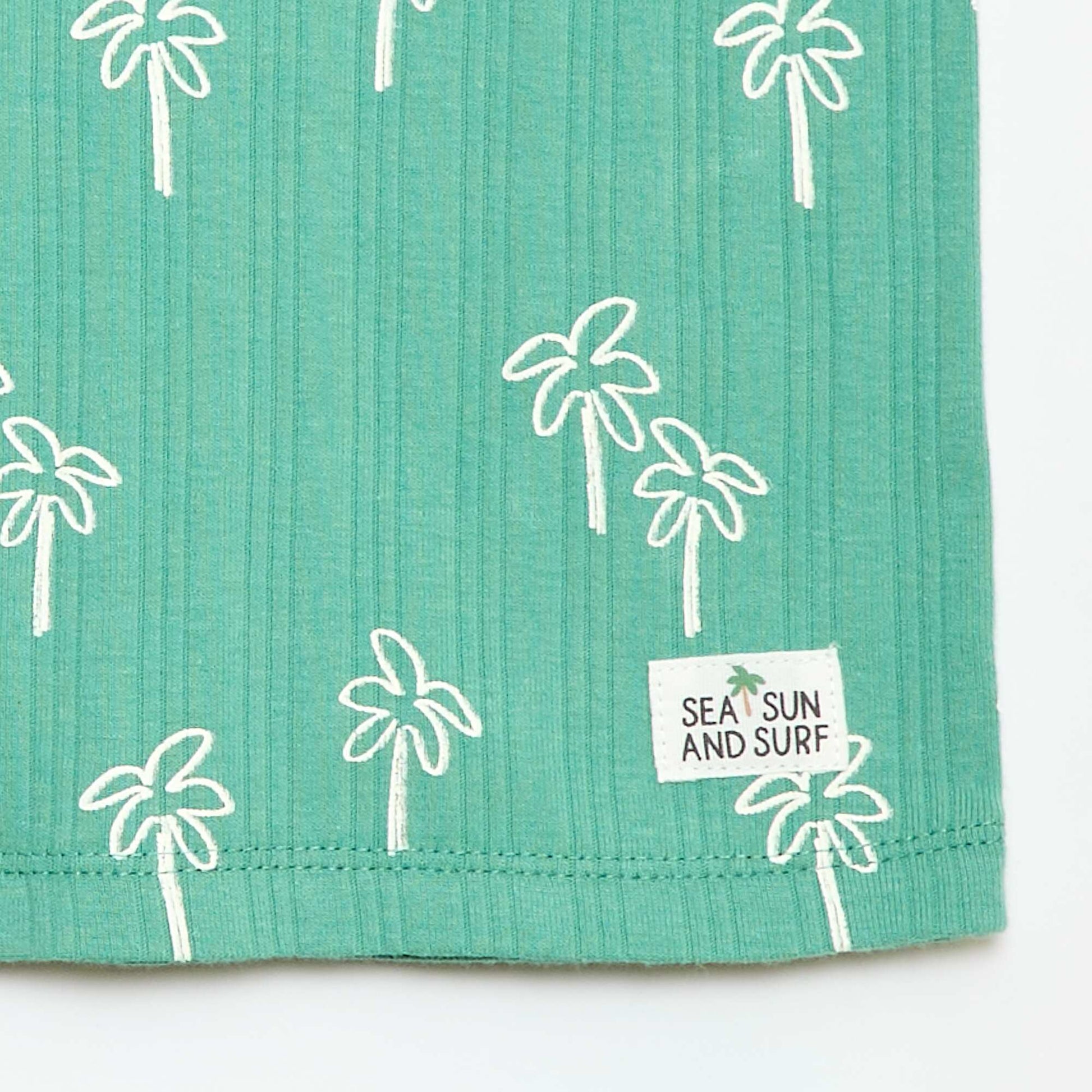 Sleeveless Top & Shorts Pyjama Set - 2 Piece GREEN
