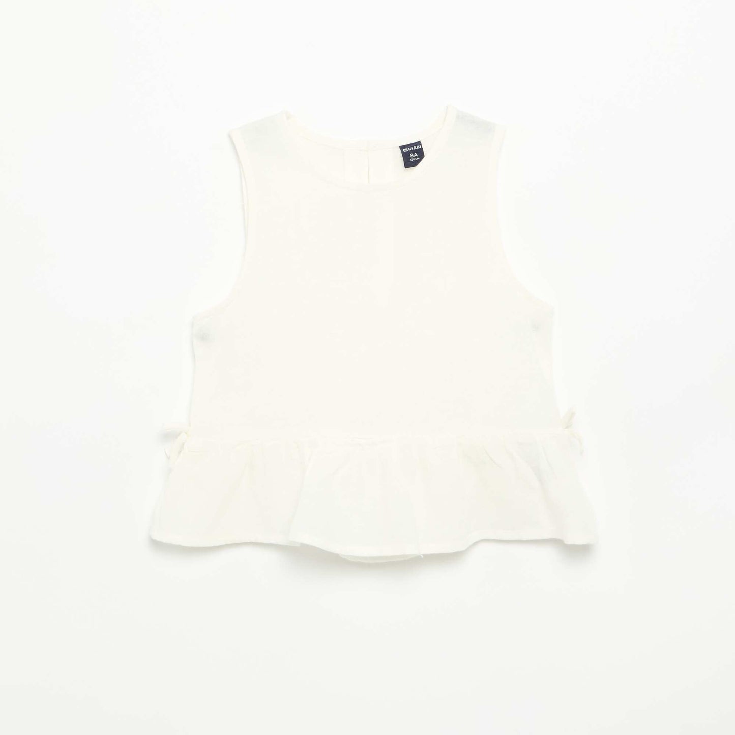 Striped blouse with fancy bows WHITE