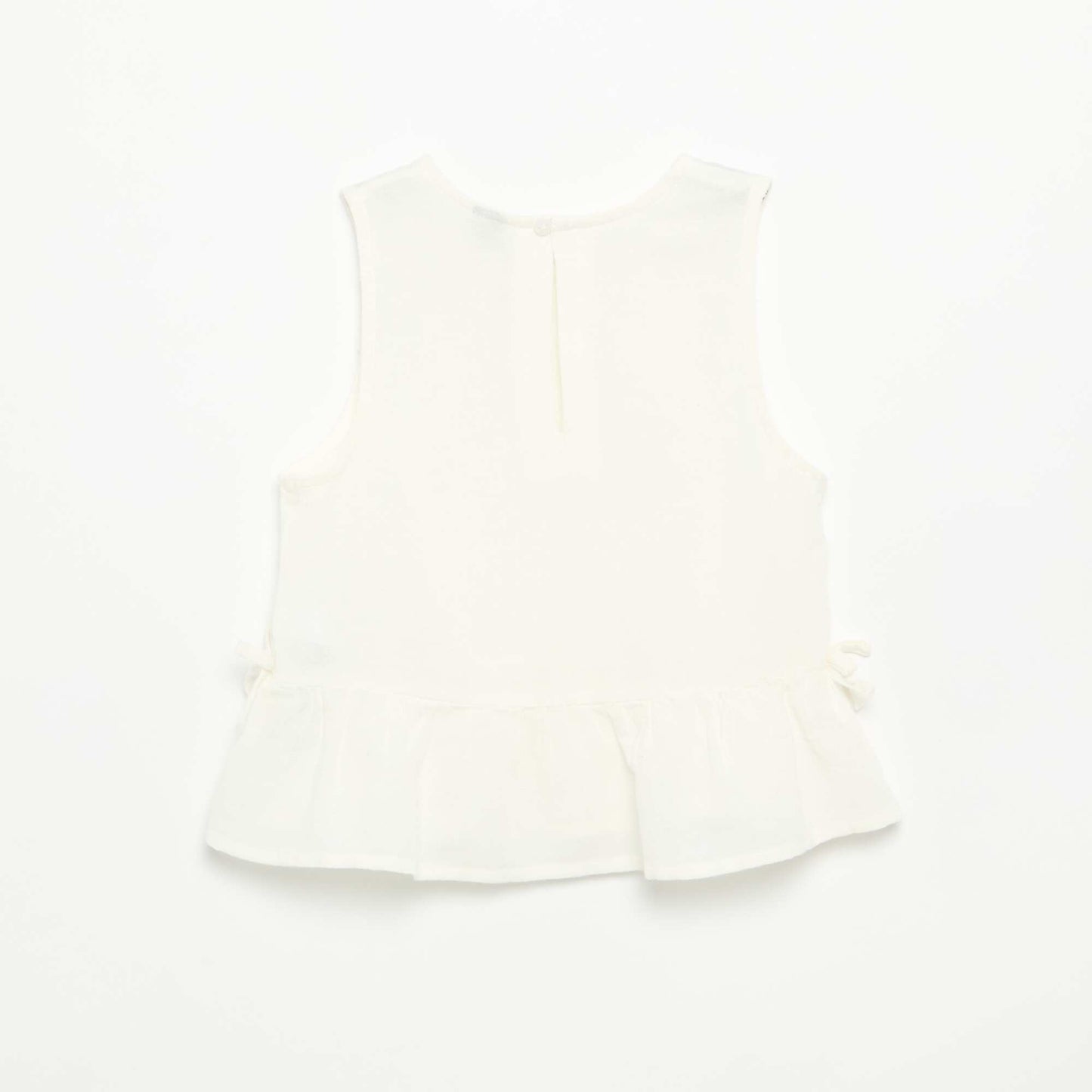 Striped blouse with fancy bows WHITE