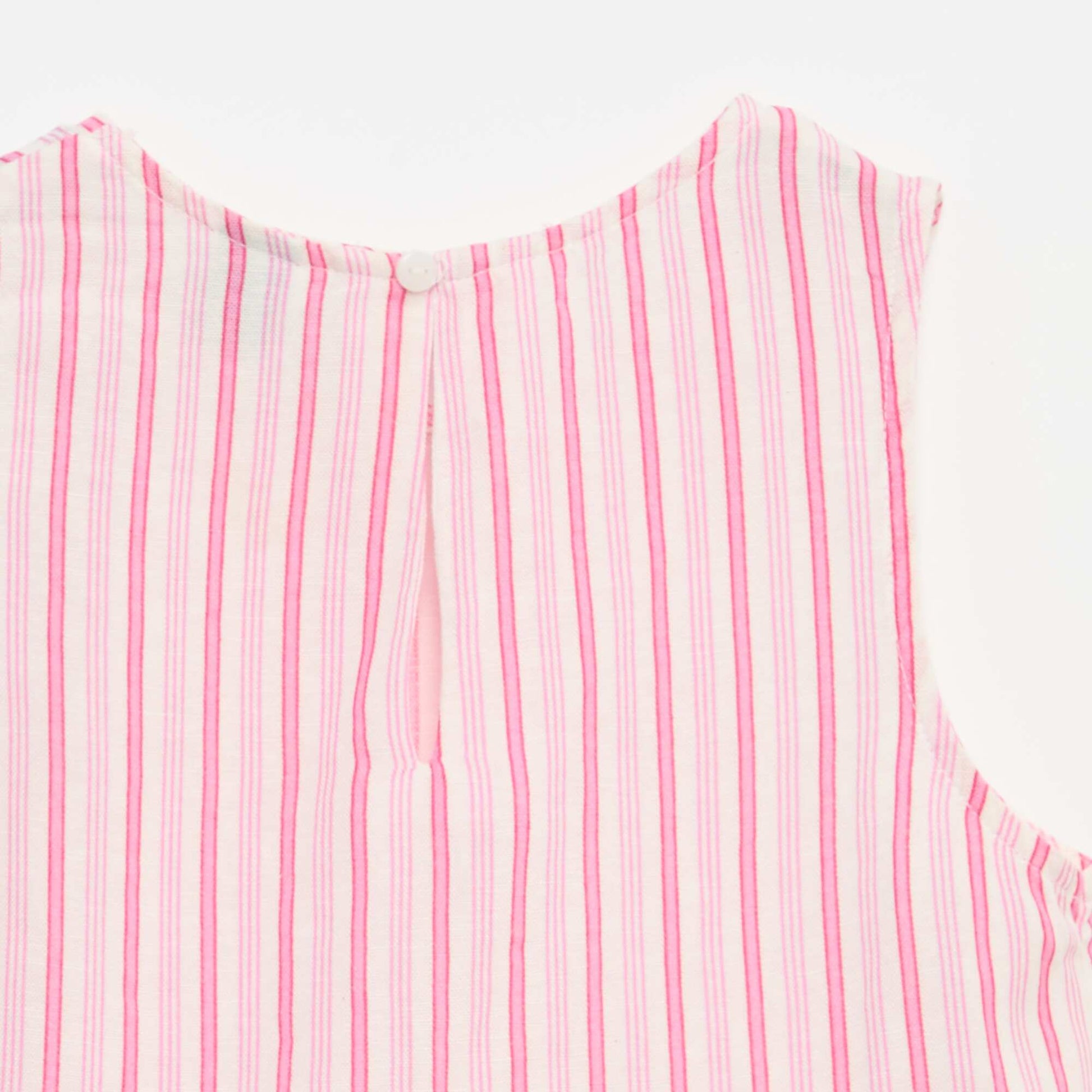 Striped blouse with fancy bows PINK